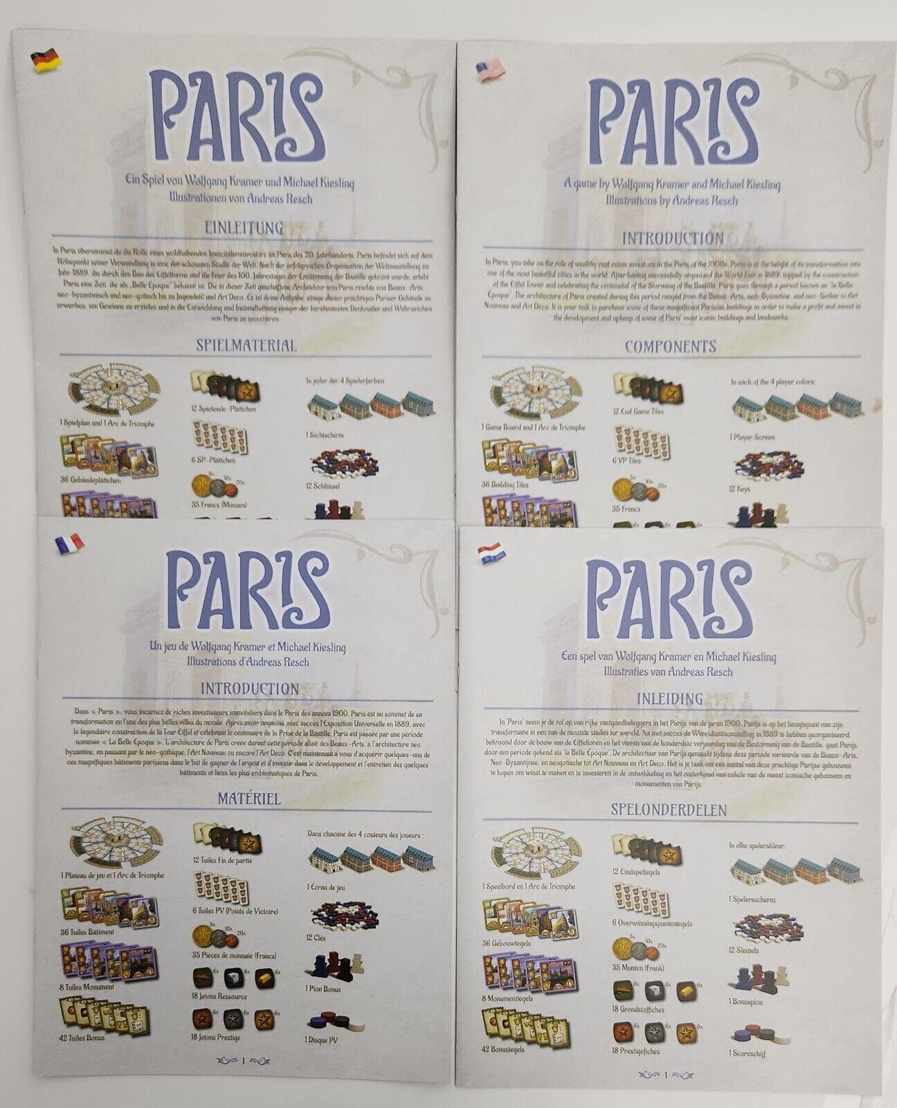 Paris Standard Edition + Paris l’Etoile Expansion + Wooden Resources SUPERSALE