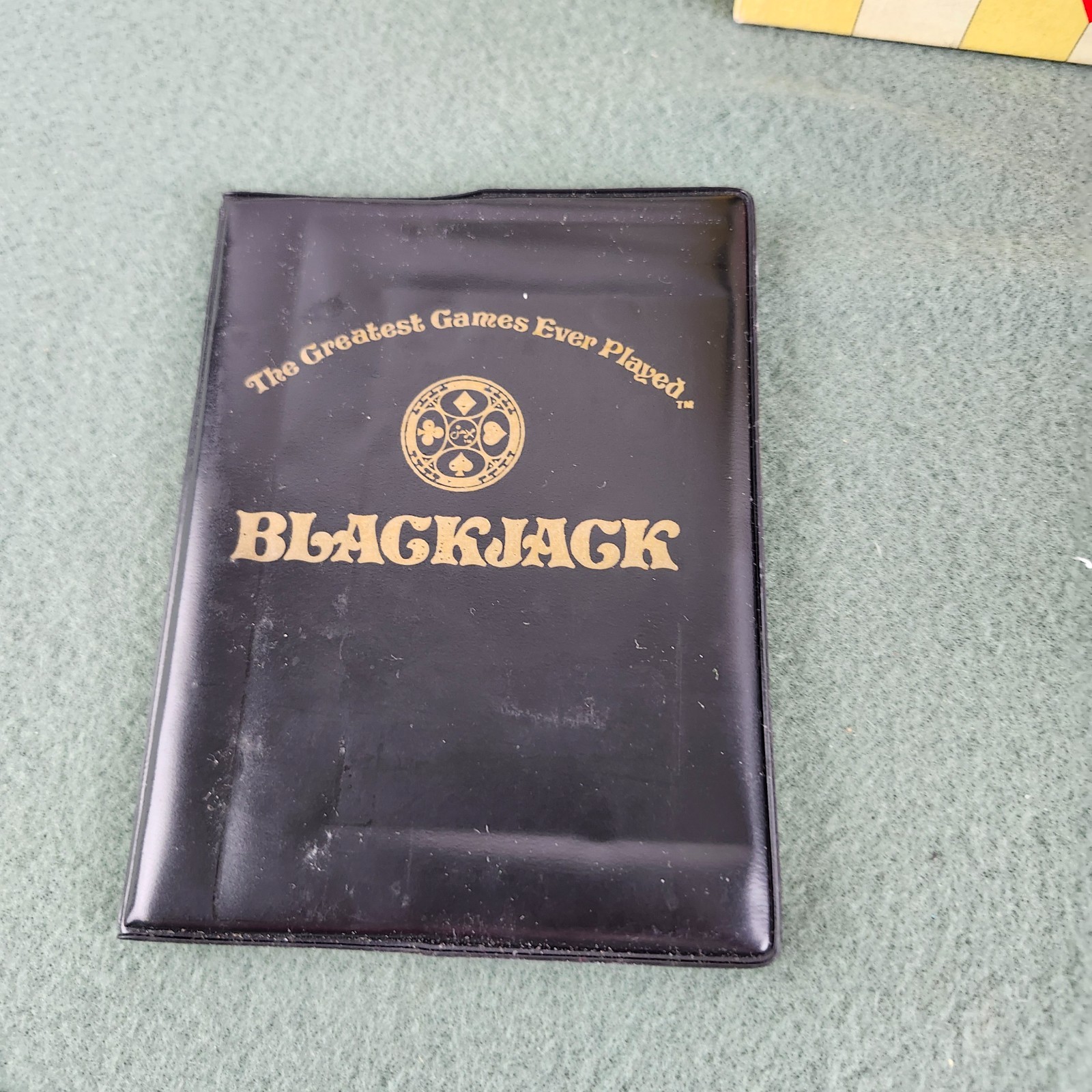 Vintage 21 Blackjack Casino Game Set Dealing Shoe Mat Vegas Night Decor COMPLETE