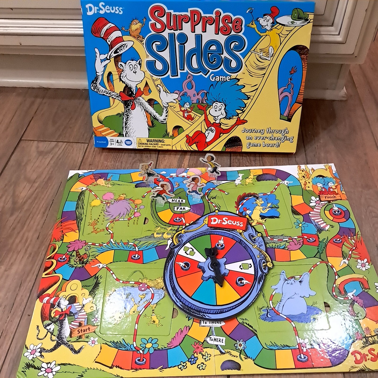 Dr. Seuss Surprise Slides Board Game Preschool kids Cat in the Hat Wonder Forge