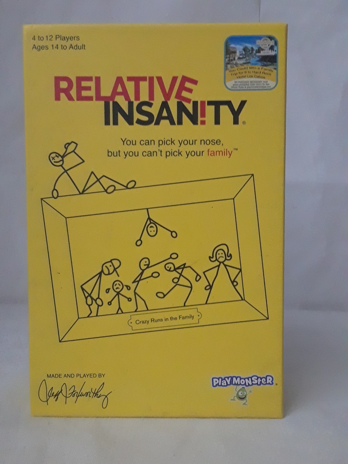 RELATIVE INSANITY Play Monster Family Game – Created by JEFF FOXWORTHY -COMPLETE