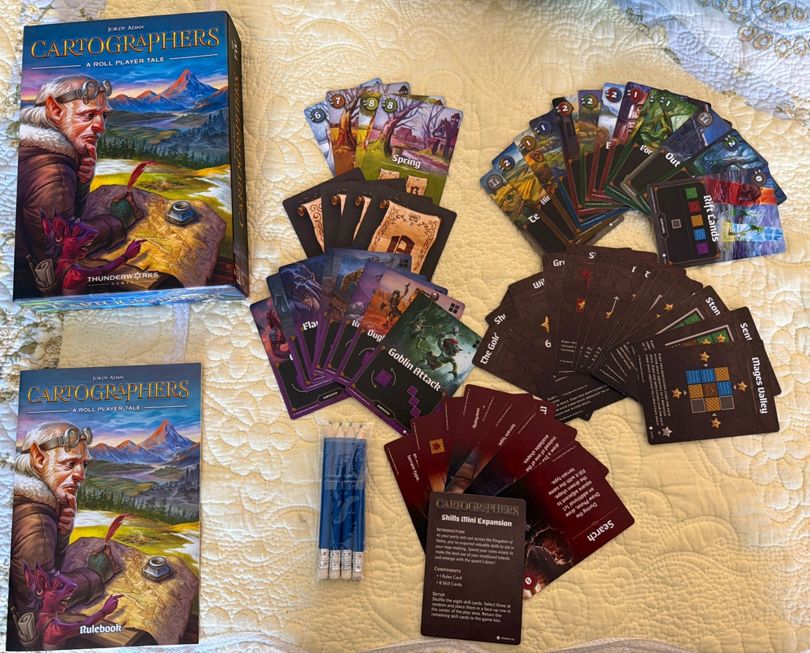 Cartographers: A Roll Player Tale With Skills Mini Expansion & Ambush Expansion