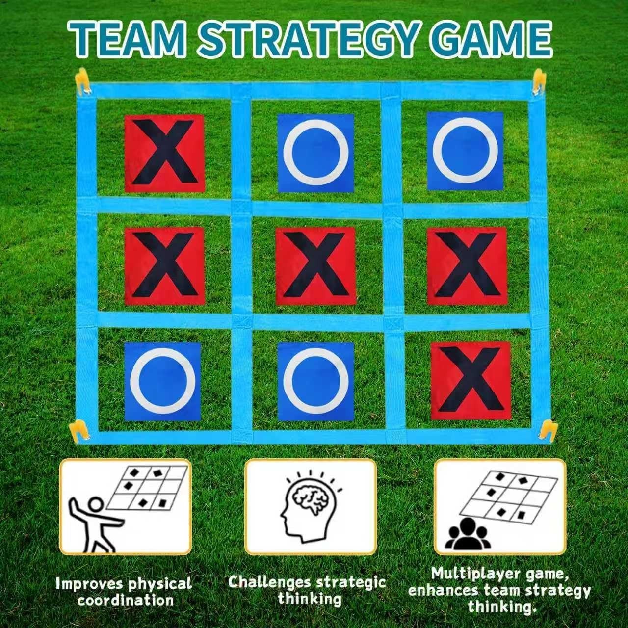 Giant Outdoor Tic Tac Toe Game for Kids Adults Lawn Yard Carnival Playground