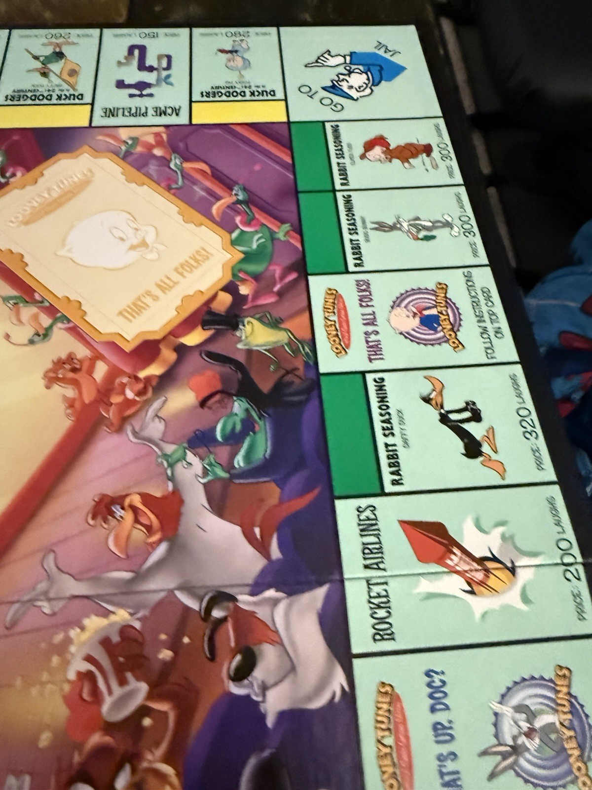 1999 Looney Tunes Monopoly Official Classic Cartoon Limited Edition Vtg
