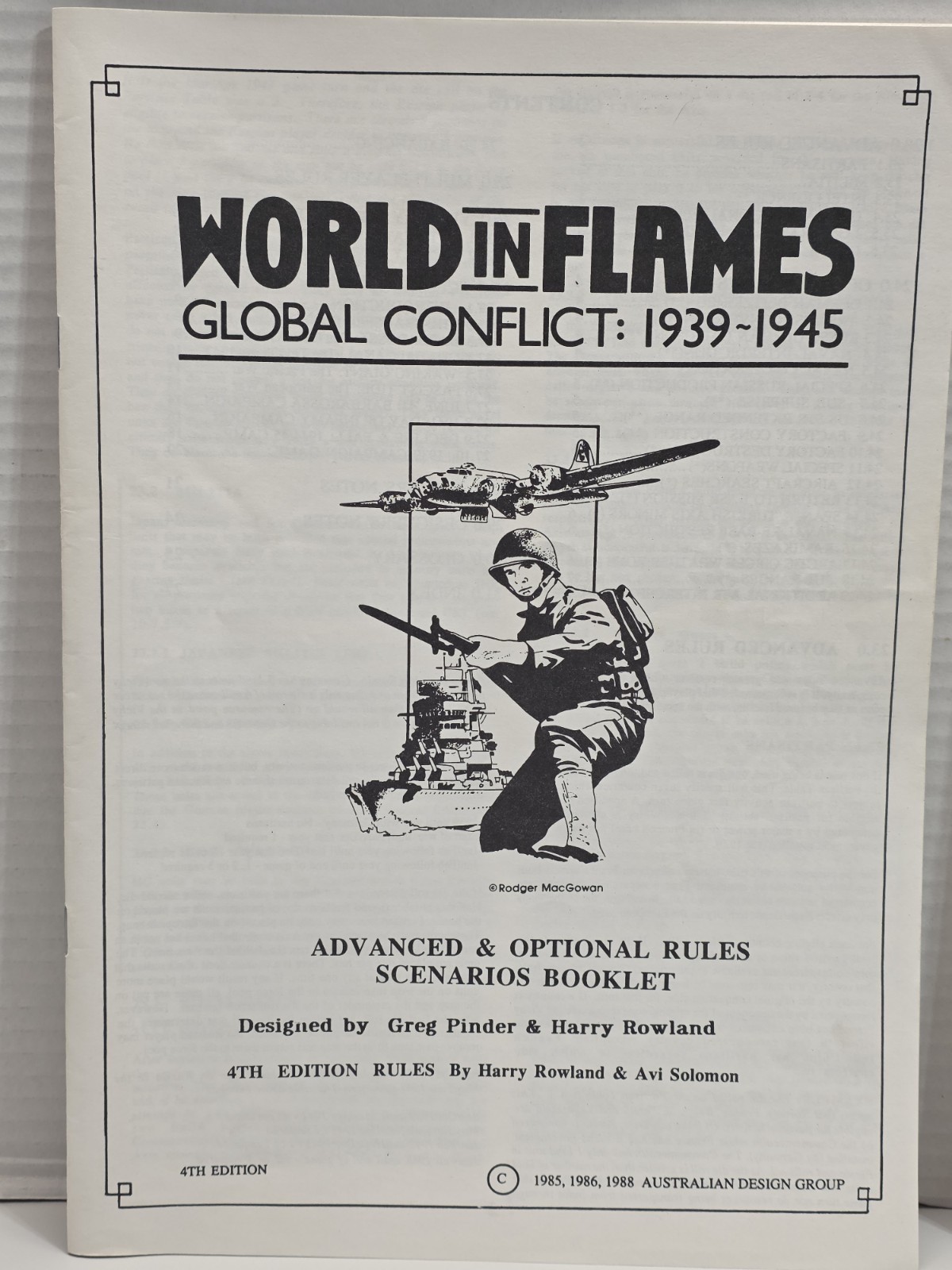 ADG – WORLD IN FLAMES Box Game – WW2 Global Conflict 1939-45 (4th Edition)