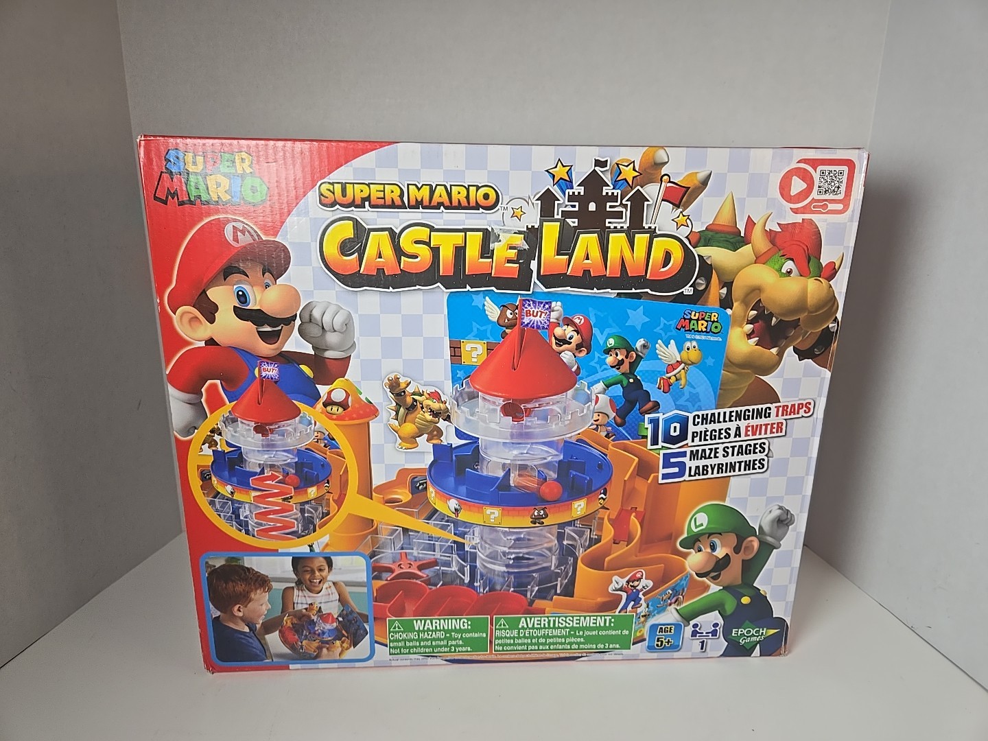 Super Mario Bros Castle Land Tabletop Video Game Based Rare Toy Epoch Ball Maze