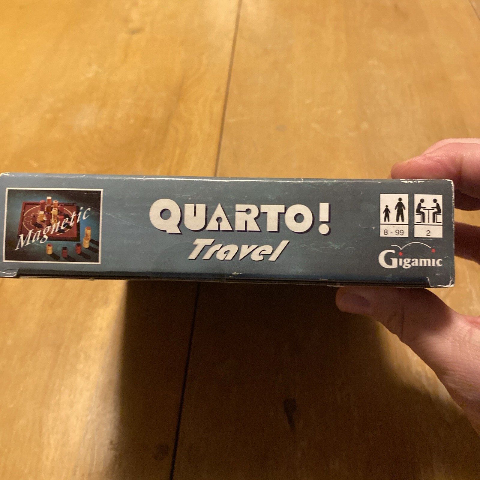VINTAGE Travel Quarto Magnetic Wooden Board Game COMPLETE Gigamic 1991 Strategy