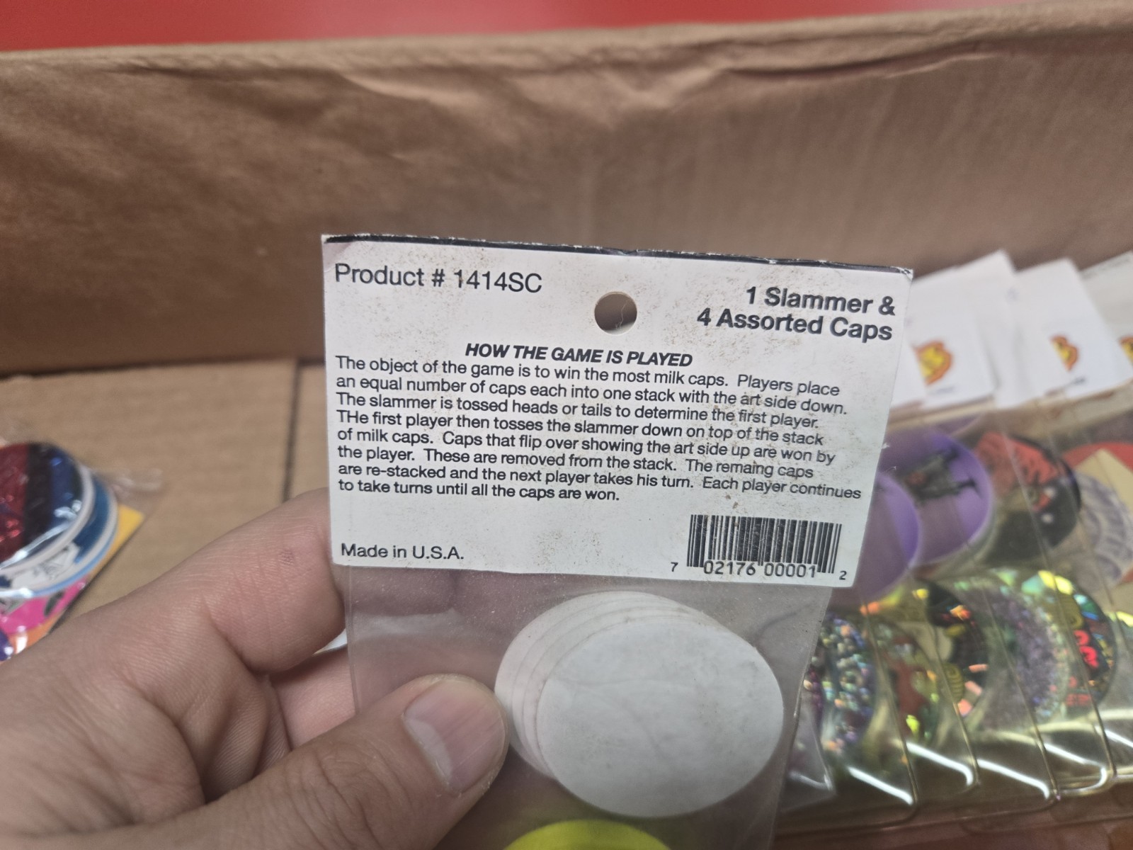 2lbs Vintage 1990s SLAMMER POG game Assorted packs
