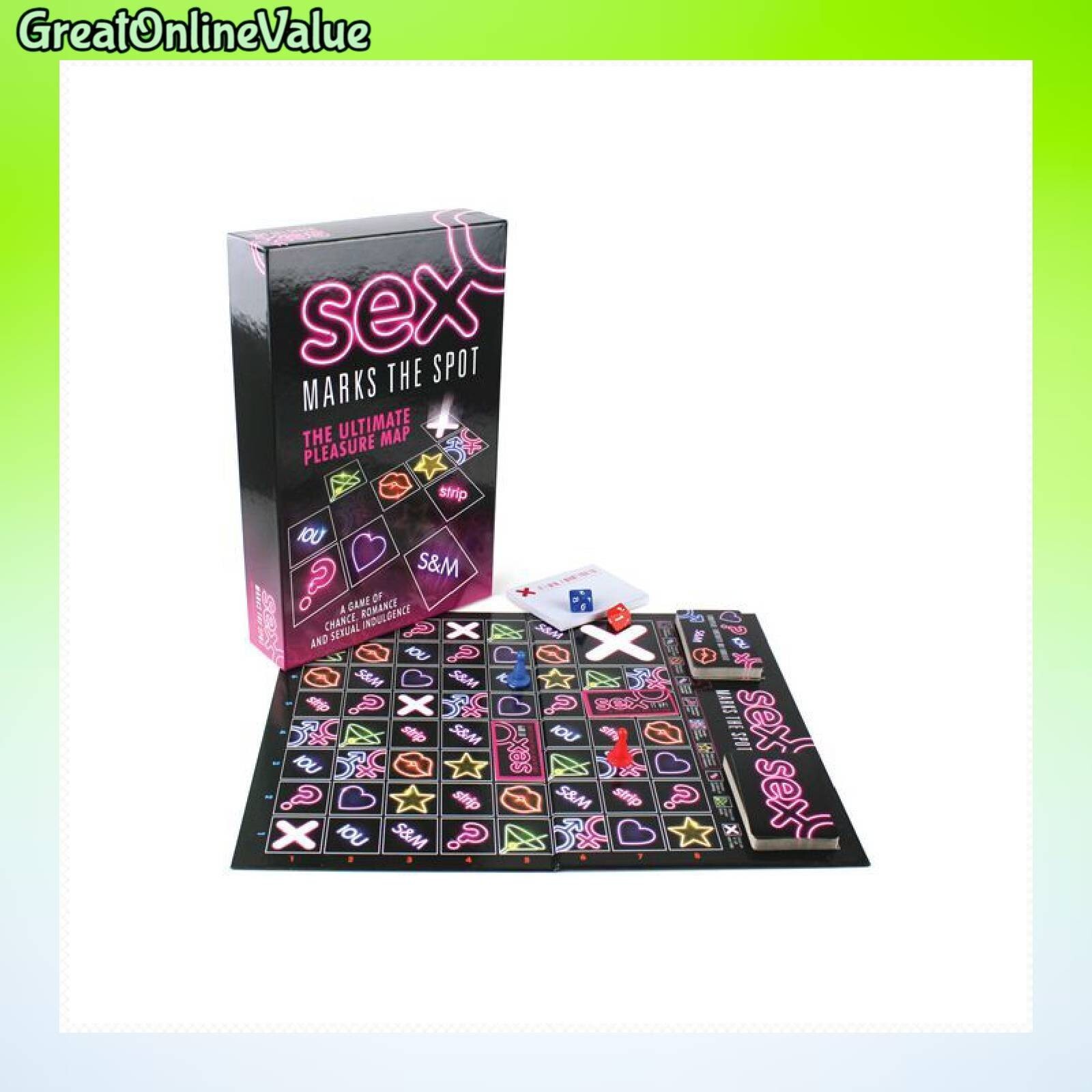 SEX MARKS THE SPOT Couples Board Game Pleasure Map Sex Romance Adult Gift NEW