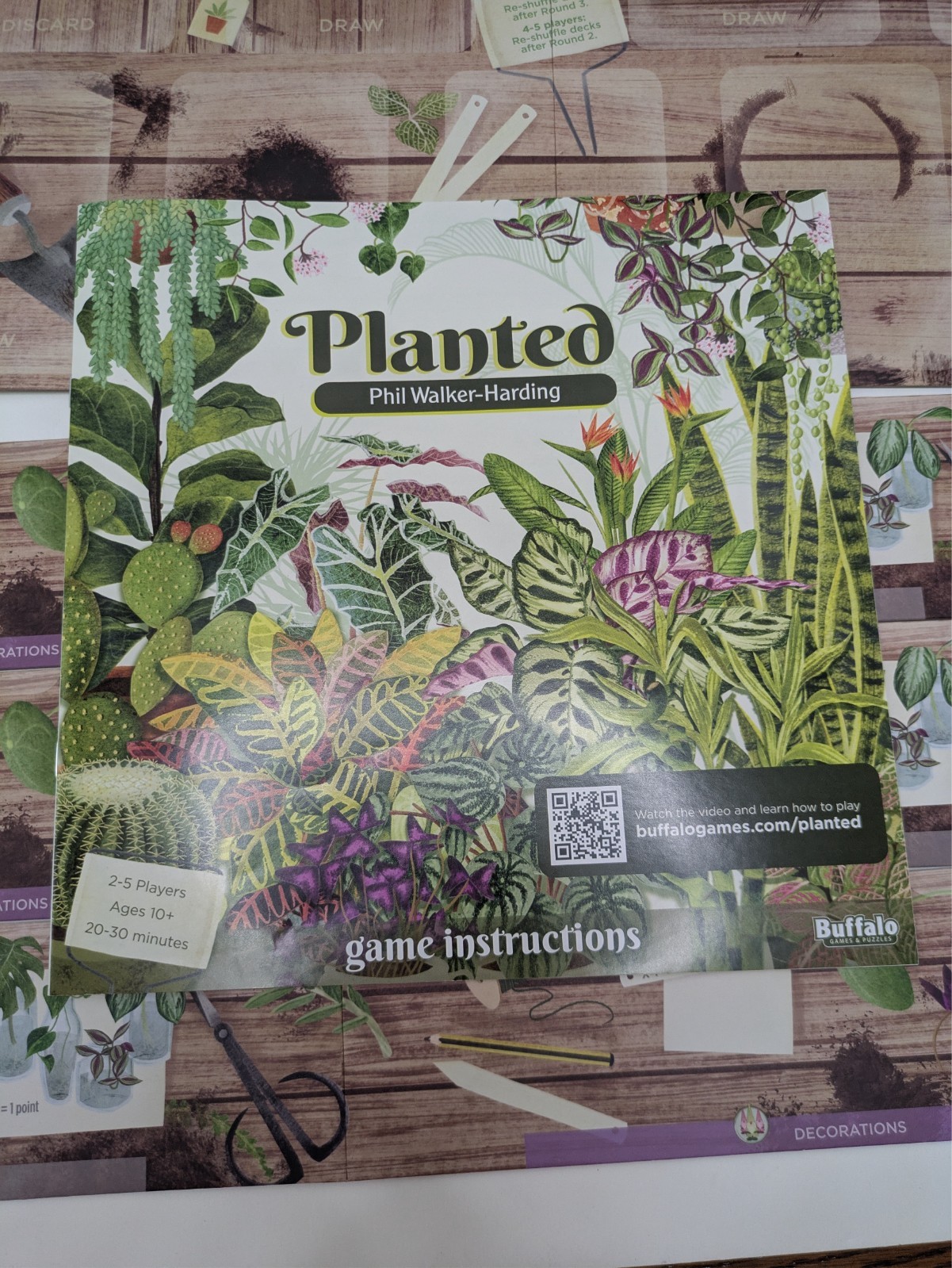 Buffalo Games Planted Board Game Nature Theme 2-5 Players Ages 10+ Complete Game