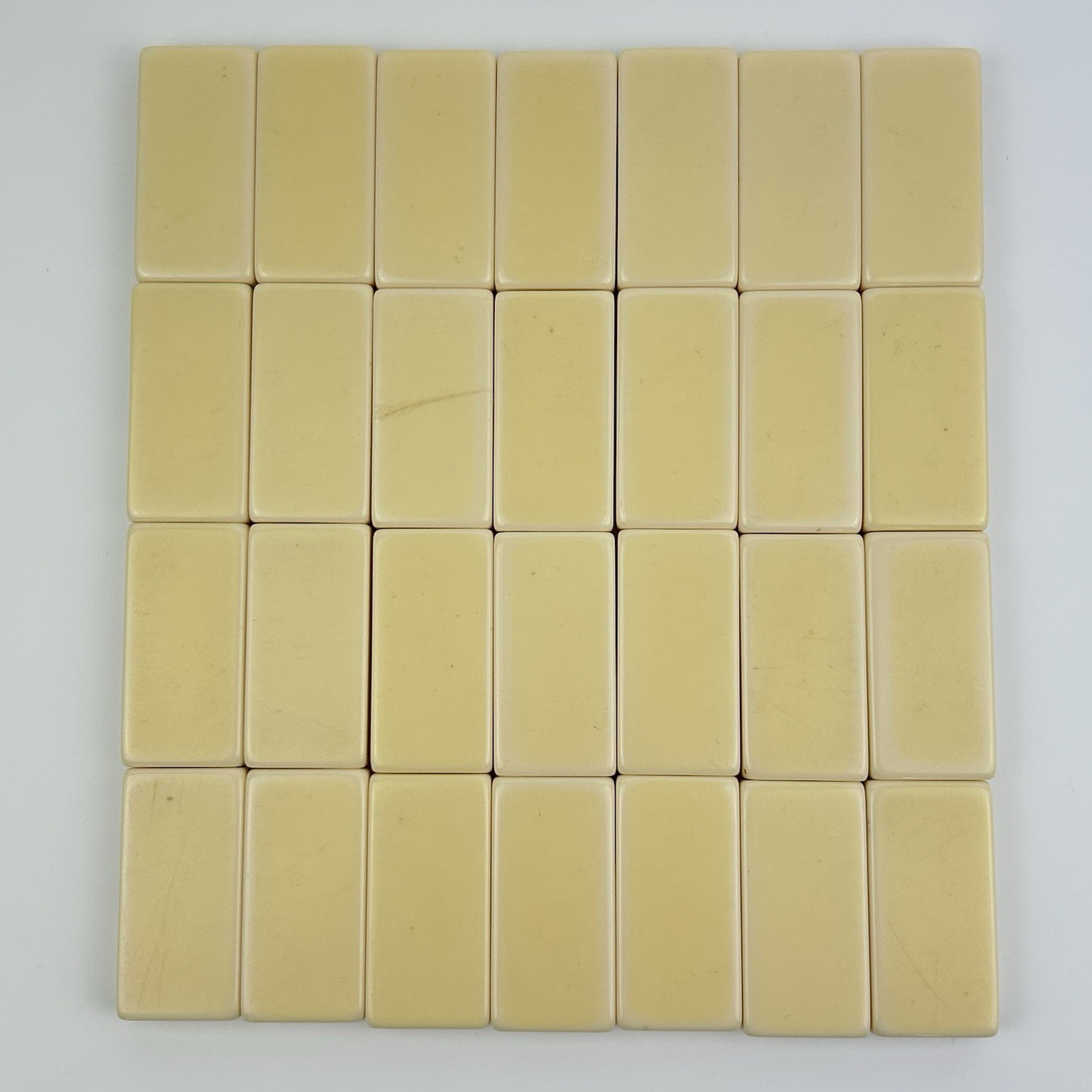 Vintage Puremco Marblelike Dominoes #1432 Black Jumbo Extra Thick Set 32