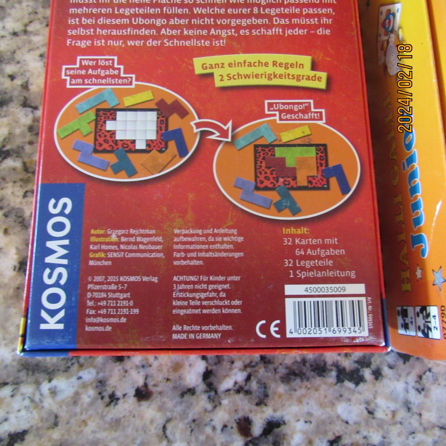 Lot 2 German Edition-Games-Ubongo-Kosmos-2015-Halli Galli Junior-Amigo-2010