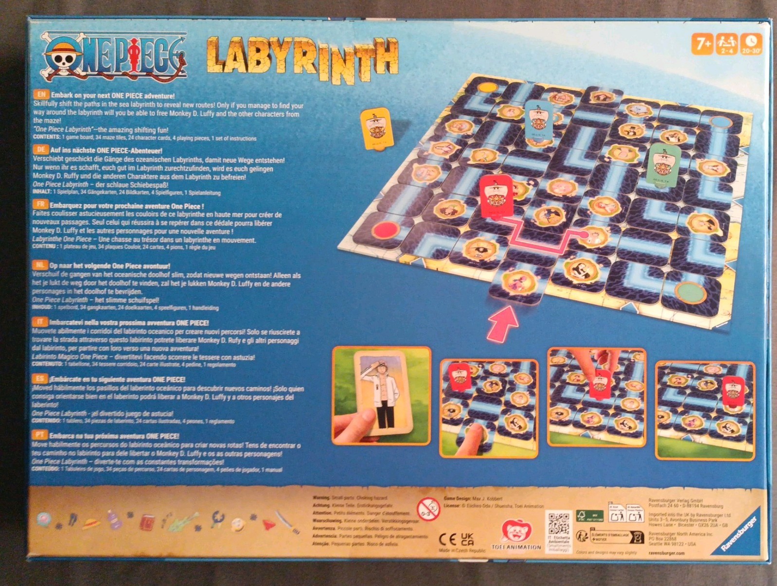 One Piece Labyrinth Board Game Toei Tabletop Games for 2-4 Players New