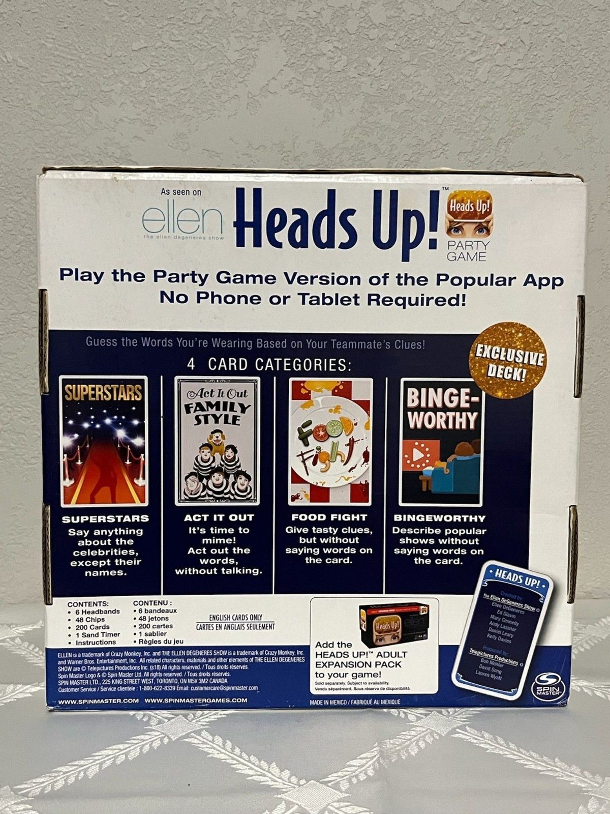 Heads Up Party Game – As seen on Ellen – 3rd Edition – New – Sealed