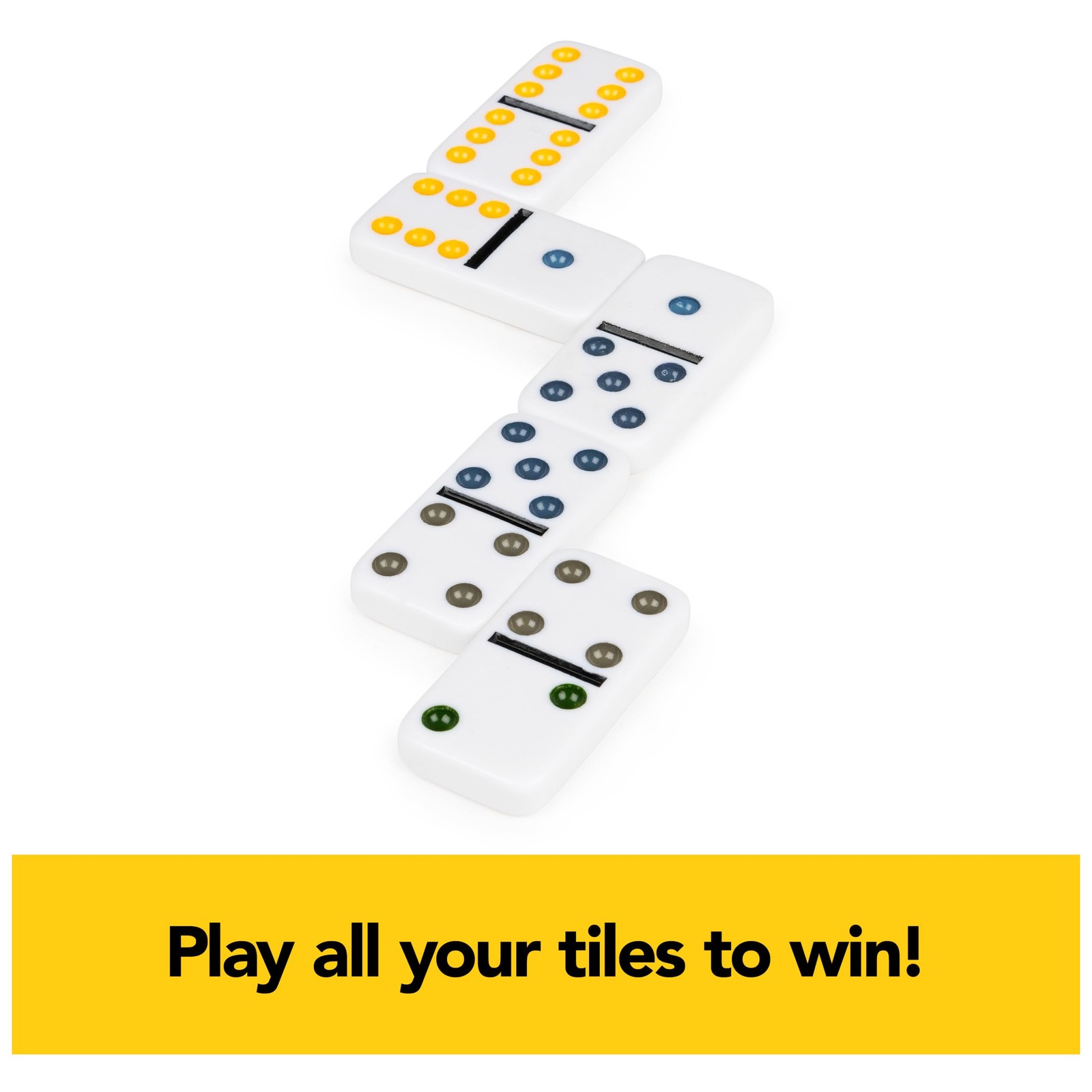 Spin Master Games Mexican Train Dominoes Set in Metal 1 unit, Multi Color