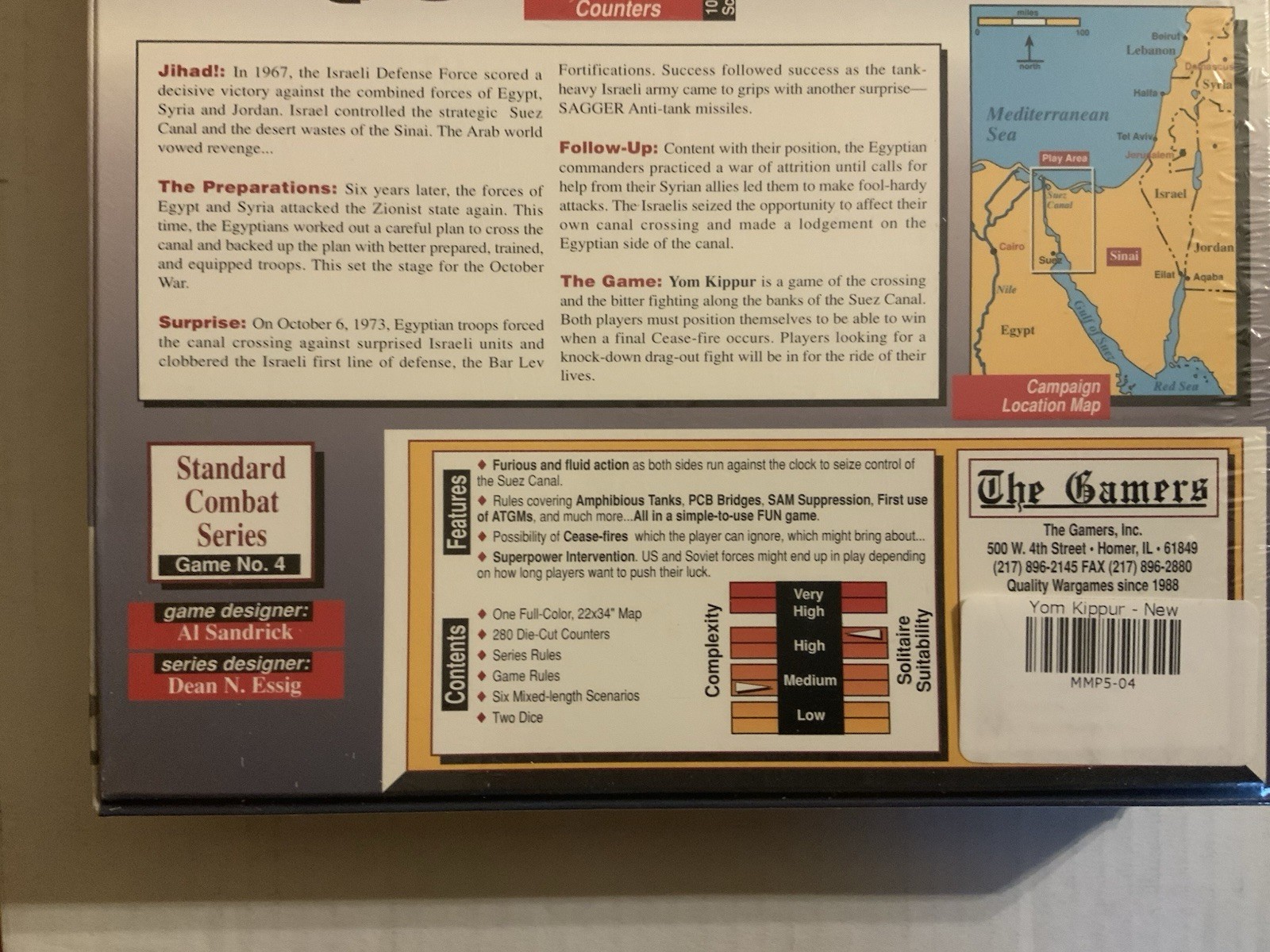 Yom Kippur: The Battle for the Sinai, October 1973. The Gamers, 1995. SW