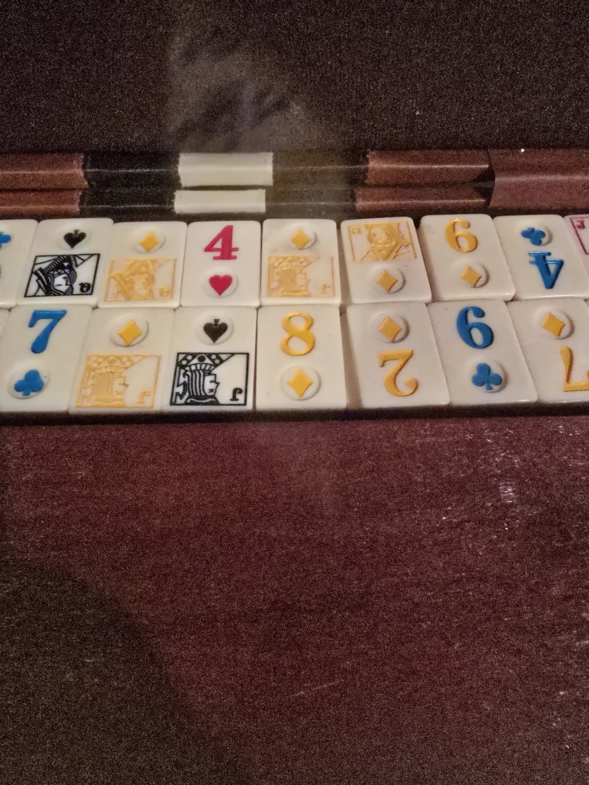 Cardinal Vintage Rummy-O Rummikub Game with Faux Leather Carrying Case Good Cond