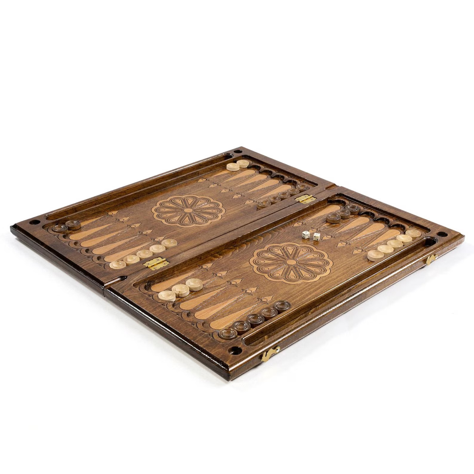Personalized Backgammon Set Lion Design Custom Wood Board Father’s Day Gift Men