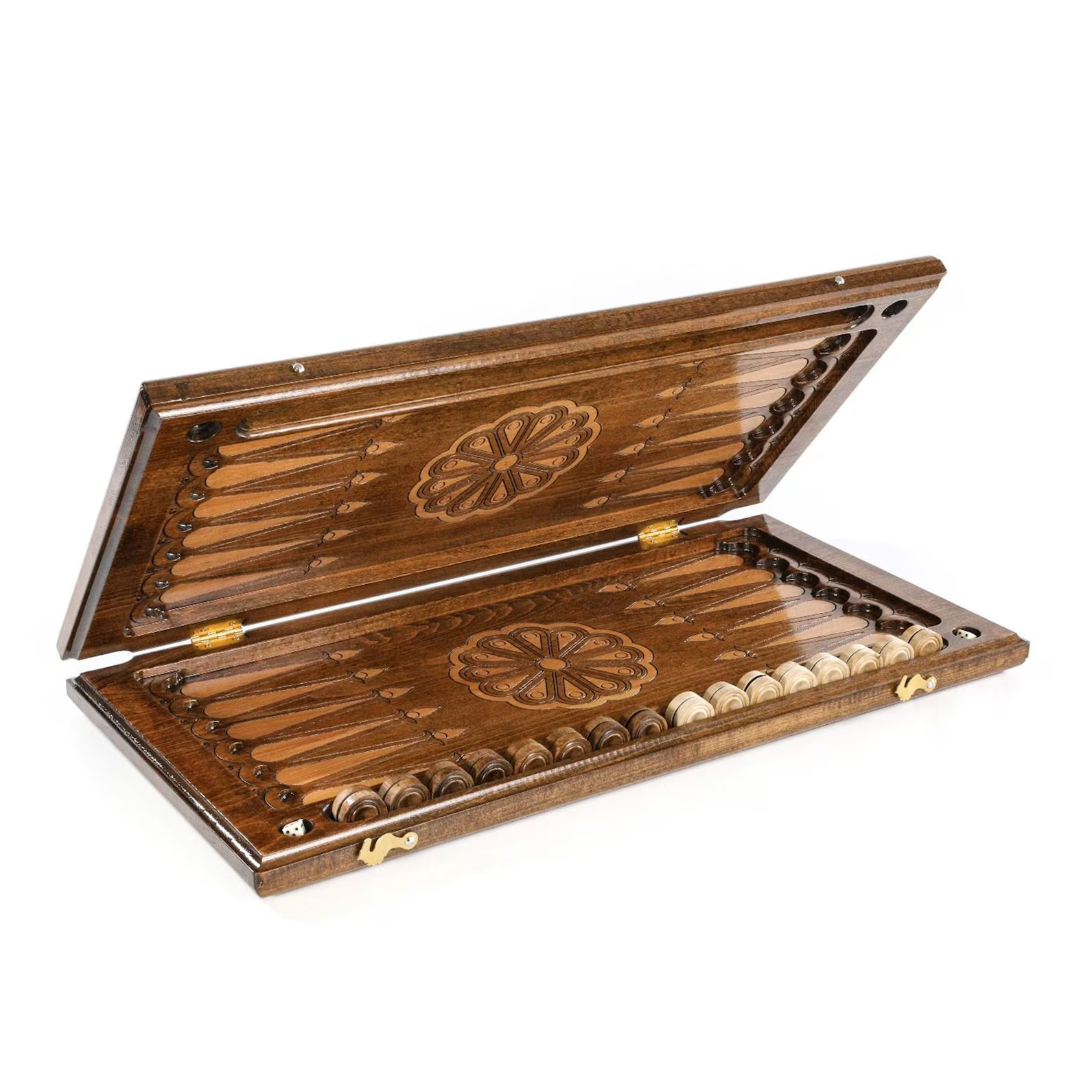 Personalized Backgammon Set Lion Design Custom Wood Board Father’s Day Gift Men