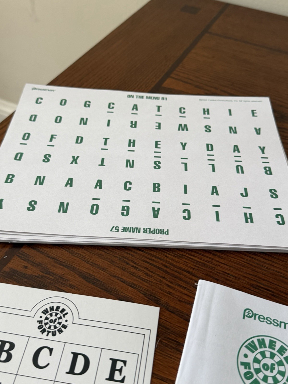 WHEEL OF FORTUNE Board Game by Pressman 2nd Edition All Puzzles Pieces COMPLETE