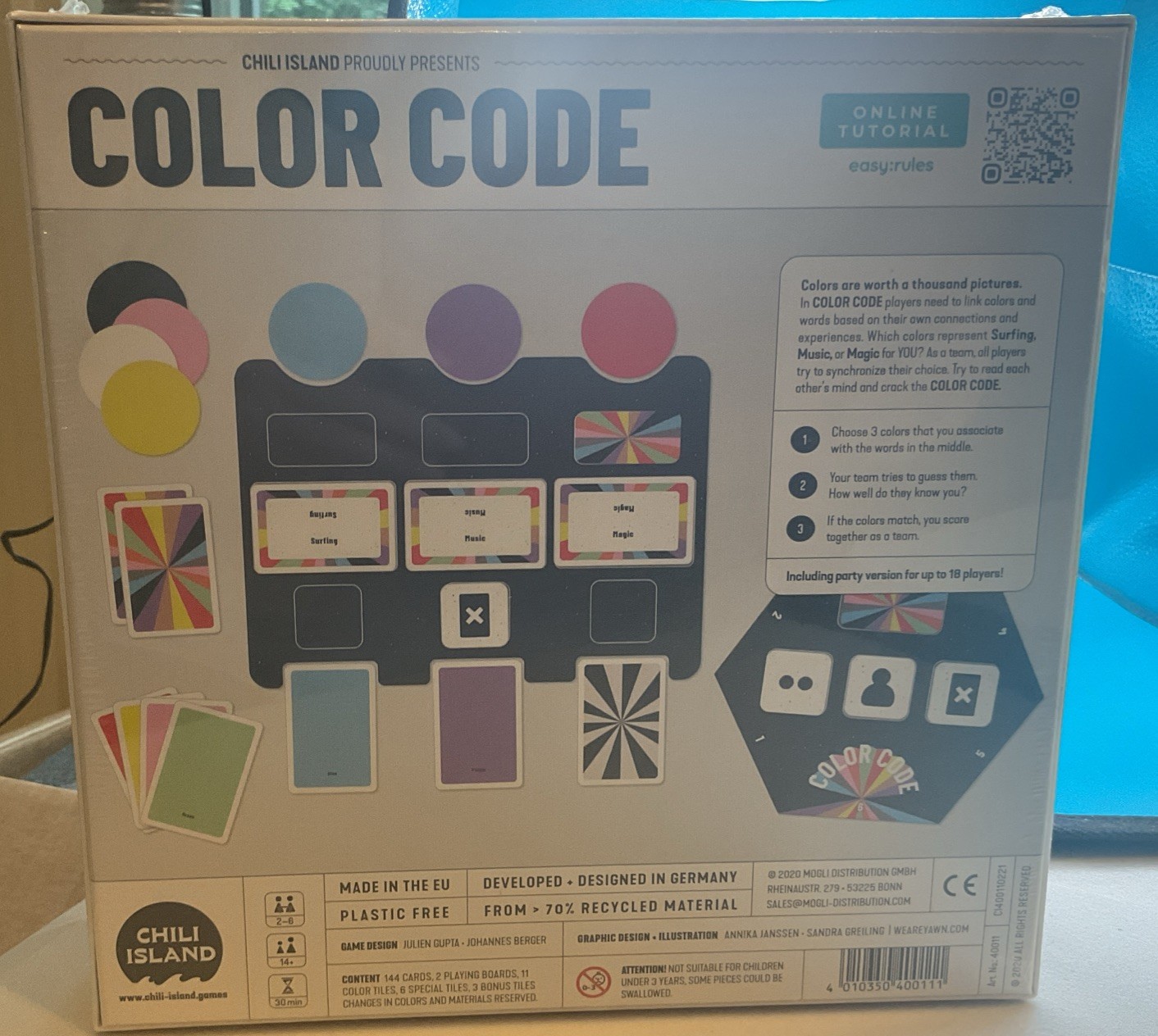 2020-Color Code Chili Island Julien Gupta Brand New Word Match Team Party Game