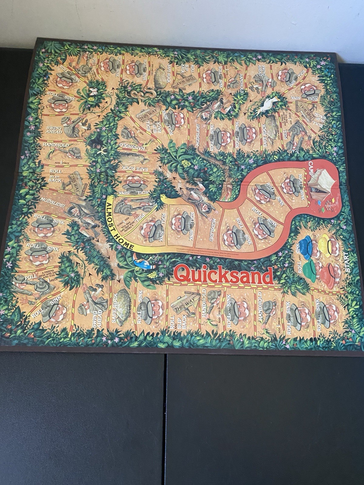 Qucksand The Slip,Slide,& Sink Game by Parker Brothers Vintage 1989 Read