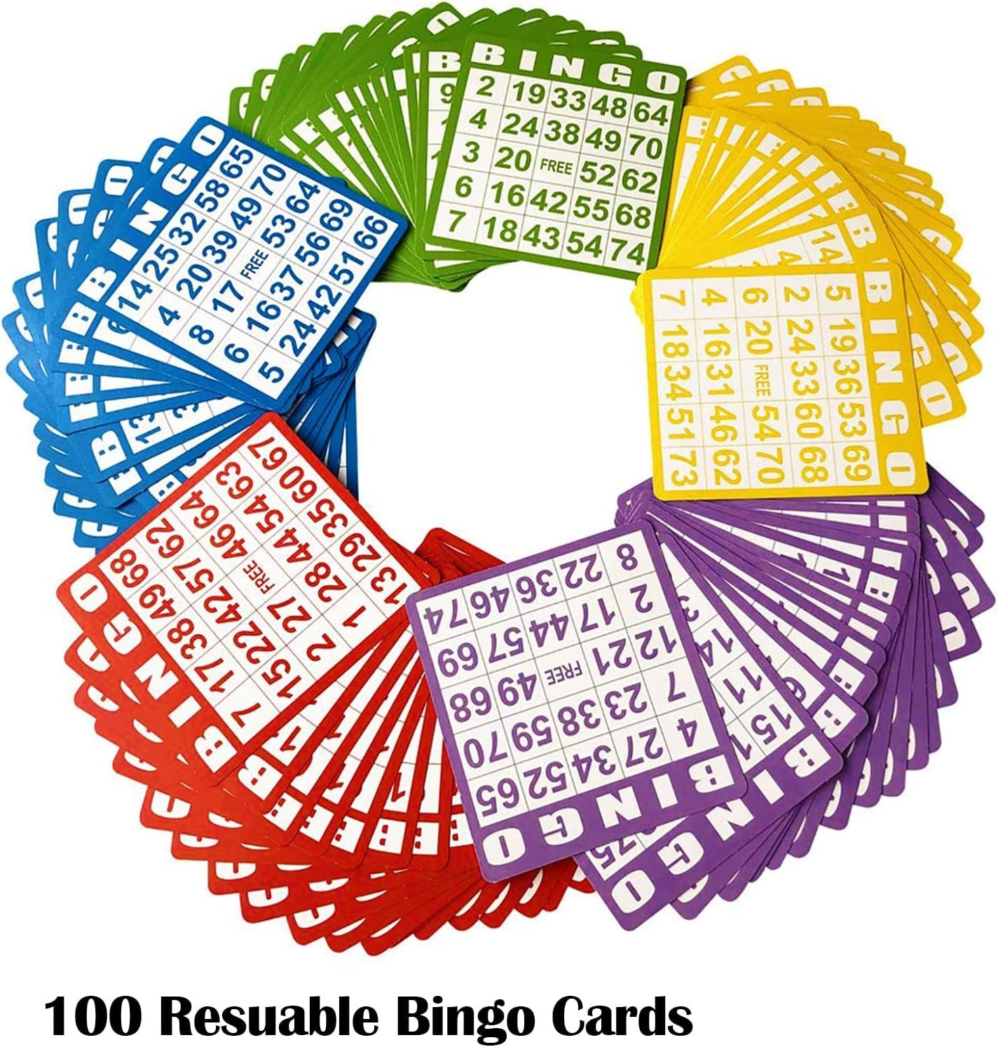 Deluxe Bingo Game Set – Metal Round Cage, 75 Colored Bingo Balls, 100 Bingo C…