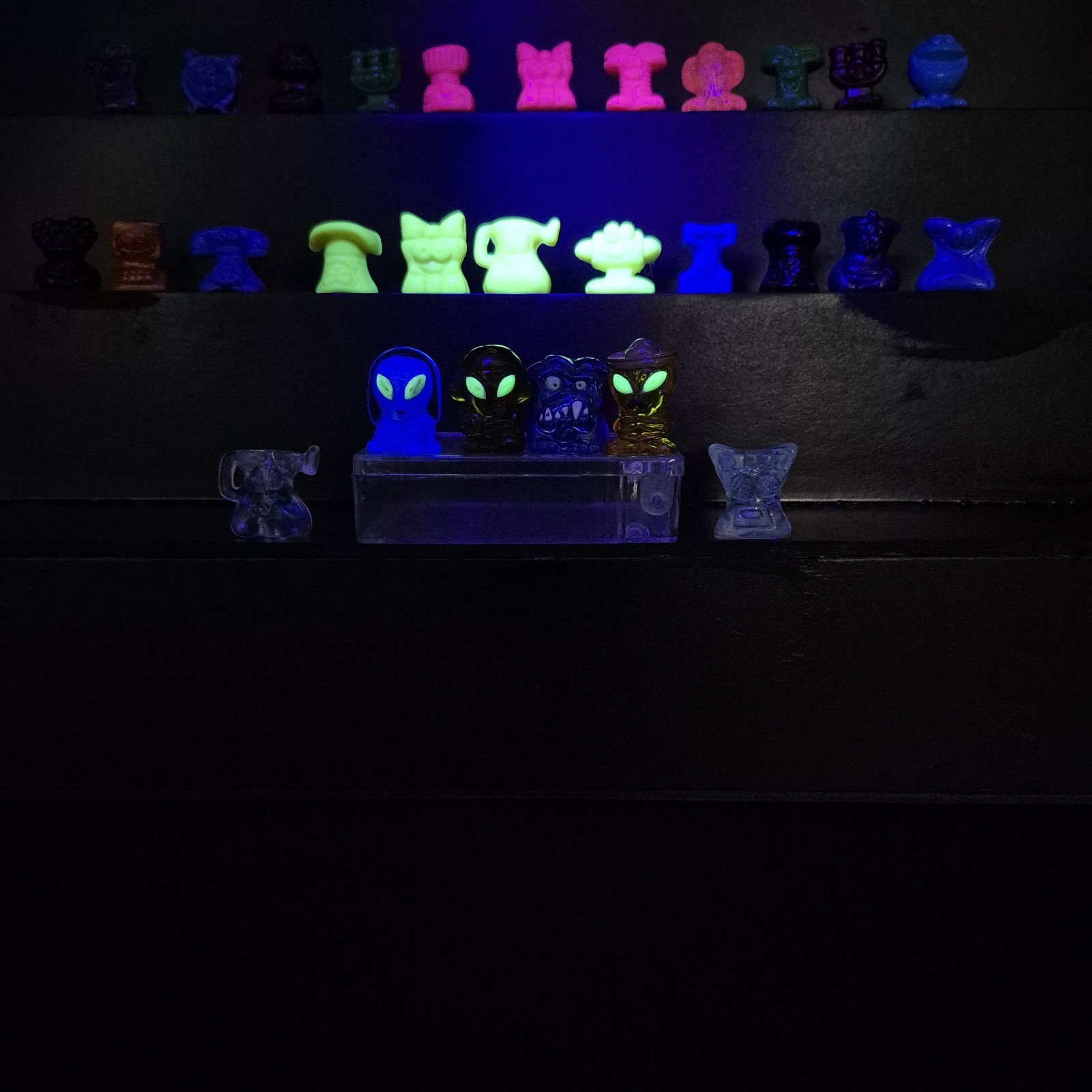 Coca-Cola Hielocos/Gogo’s Crazy Bones Lot Aliens Clear & UV GLOW Rare Mix VTG90s