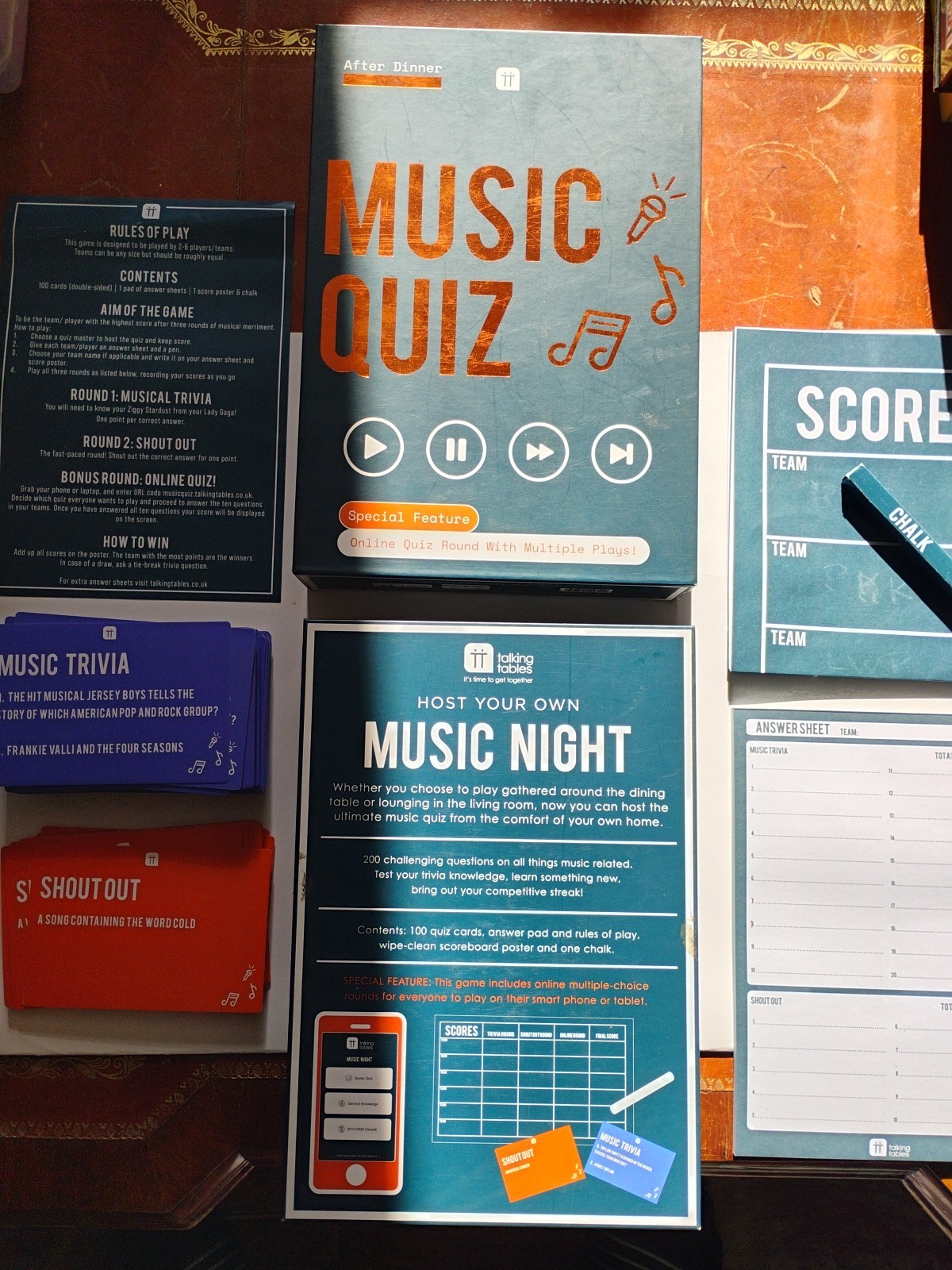 After Dinner Music Quiz Game: Two Players+, 14 and Up! With Trivia Cards
