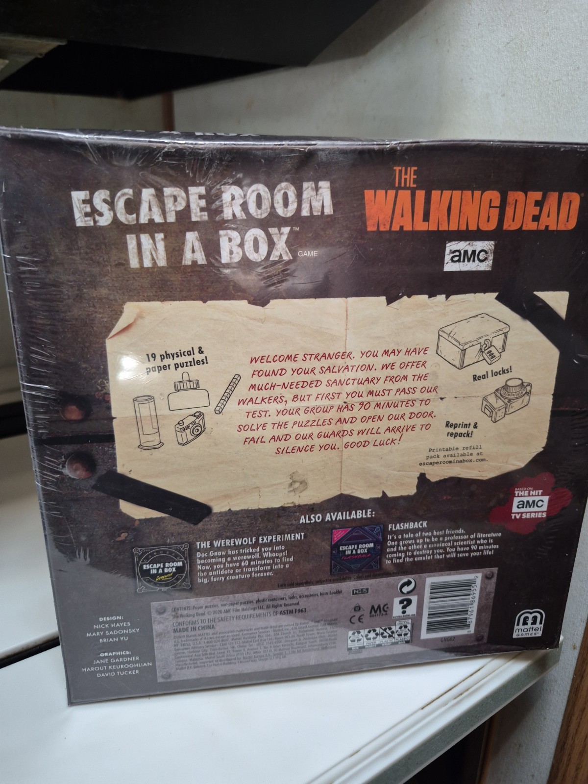 AMC’s The Walking Dead: ESCAPE ROOM IN A BOX: Factory Sealed New!
