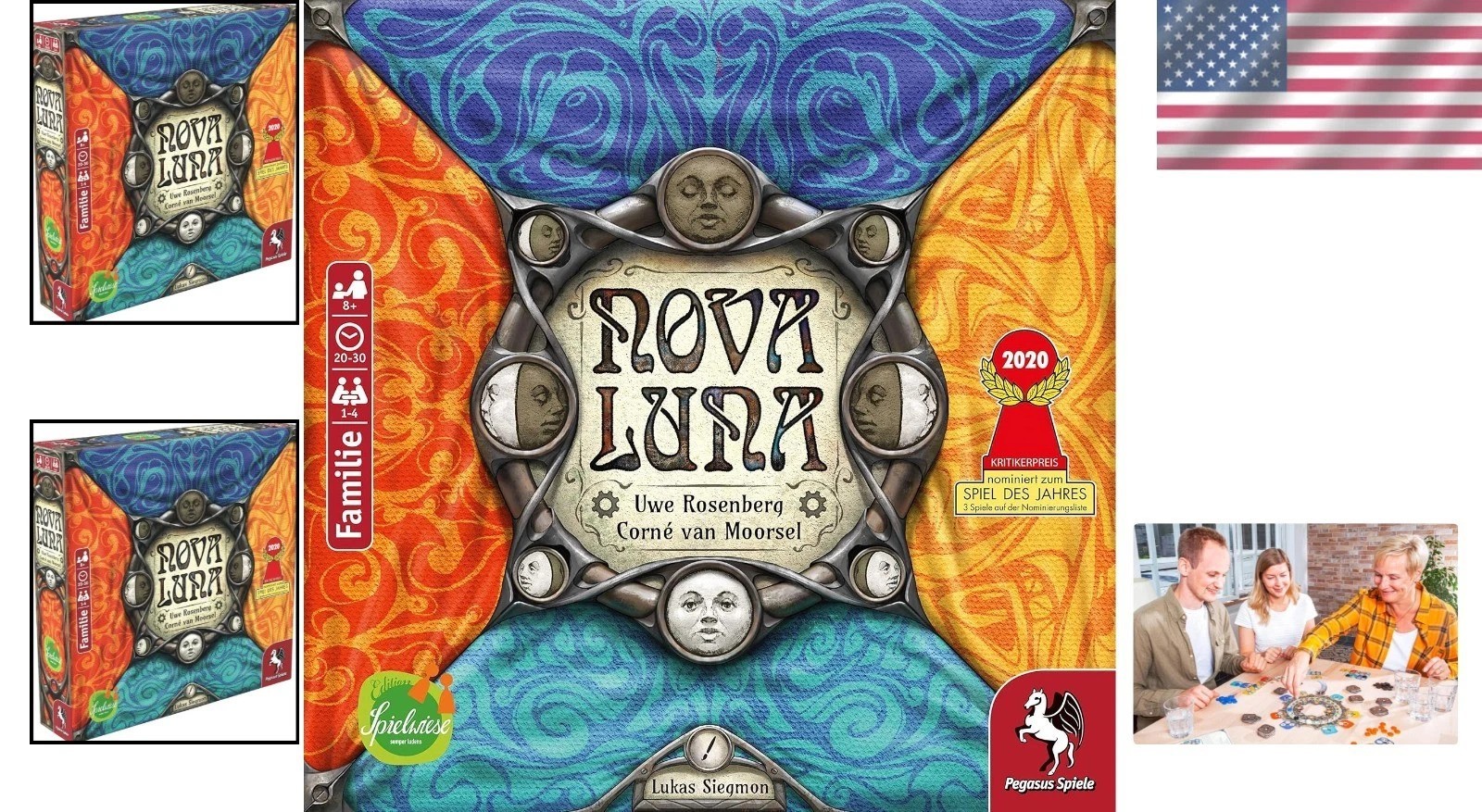 Nova Luna Board Game – Family-Friendly Strategy Game-~