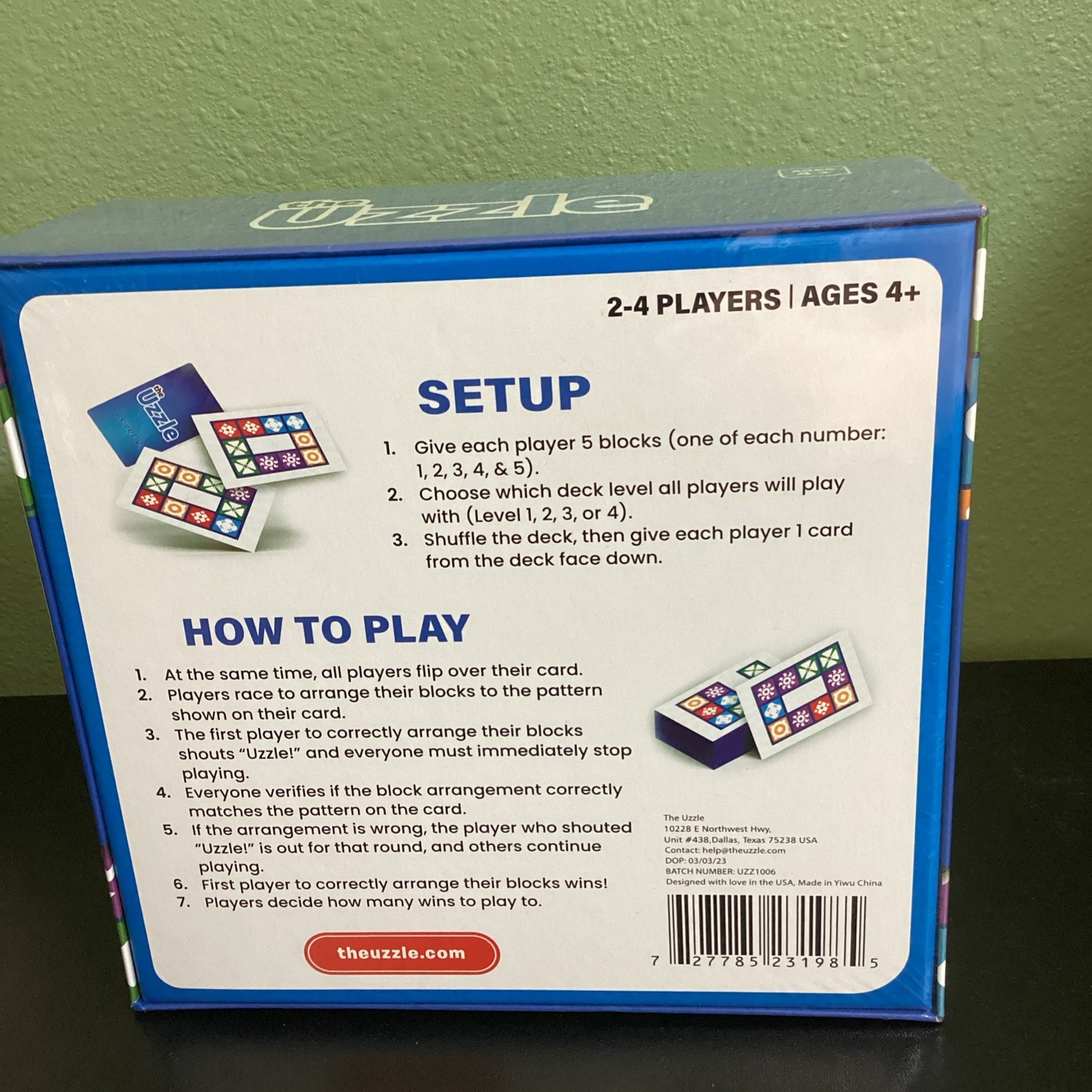 The Uzzle Board Game Family Game Puzzle for Children & Adults New Sealed