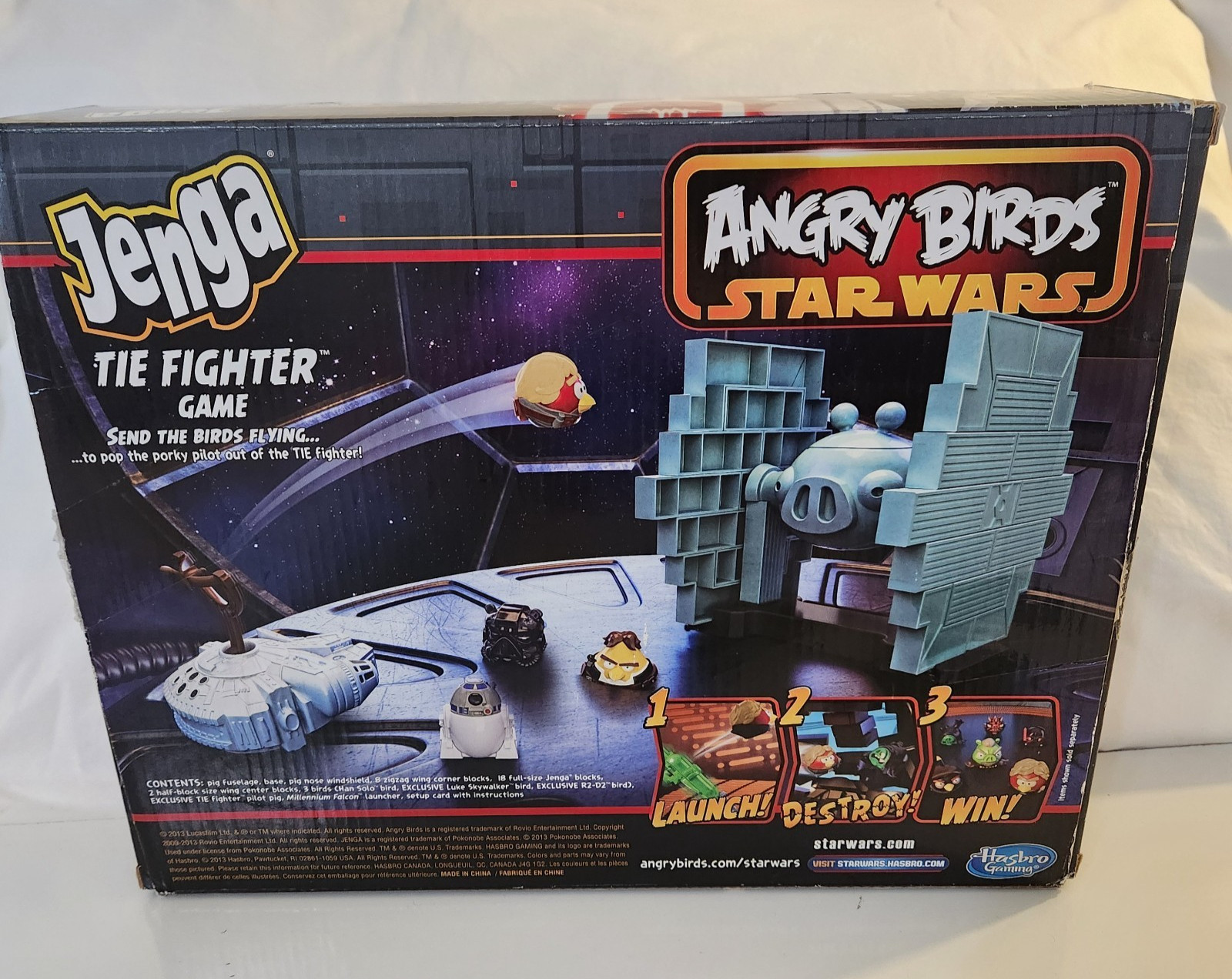 Angry Birds Star Wars Jenga TIE FIGHTER Game 2013 COMPLETE