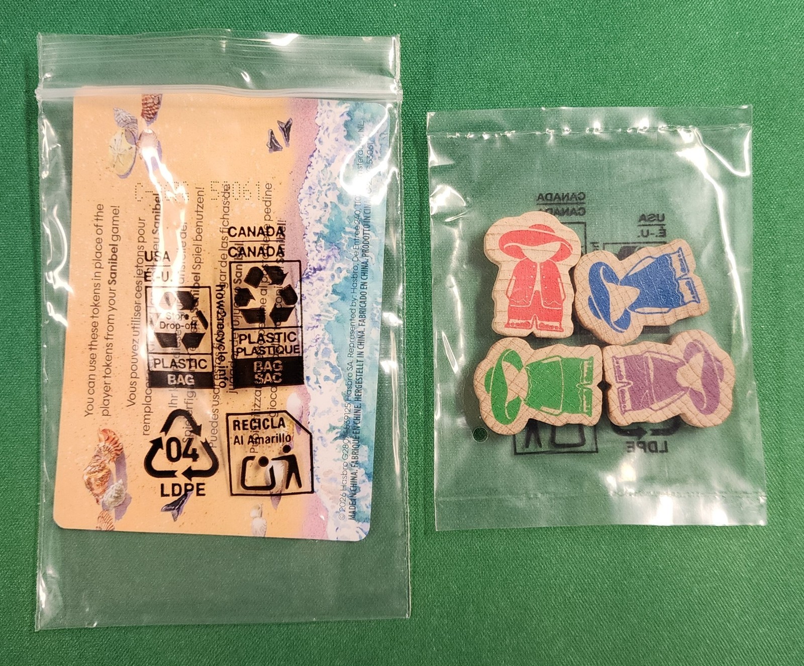 Sanibel Board Game Promo Player Token Meeples by Elizabeth Hargrave NO BASE GAME