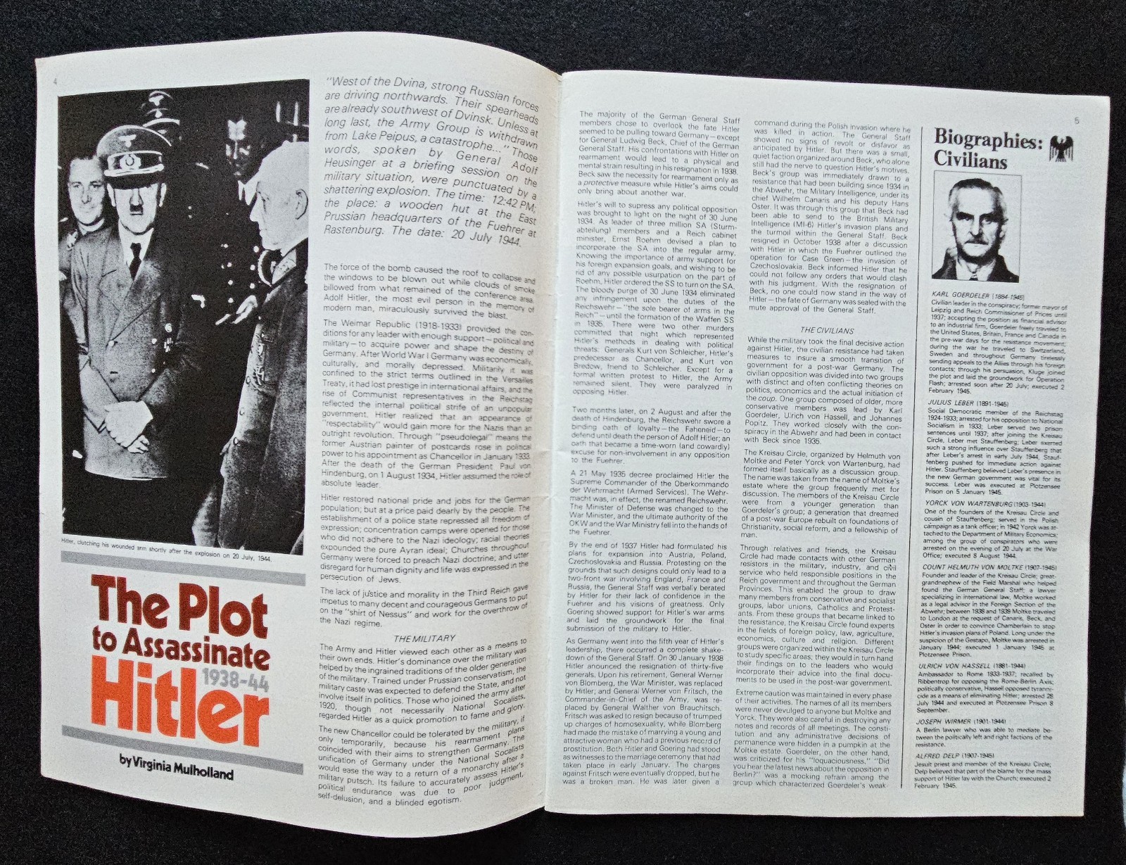 Strategy & Tactics #59 THE PLOT TO ASSASSINATE HITLER 1938-44 SPI 1976 UNPUNCHED