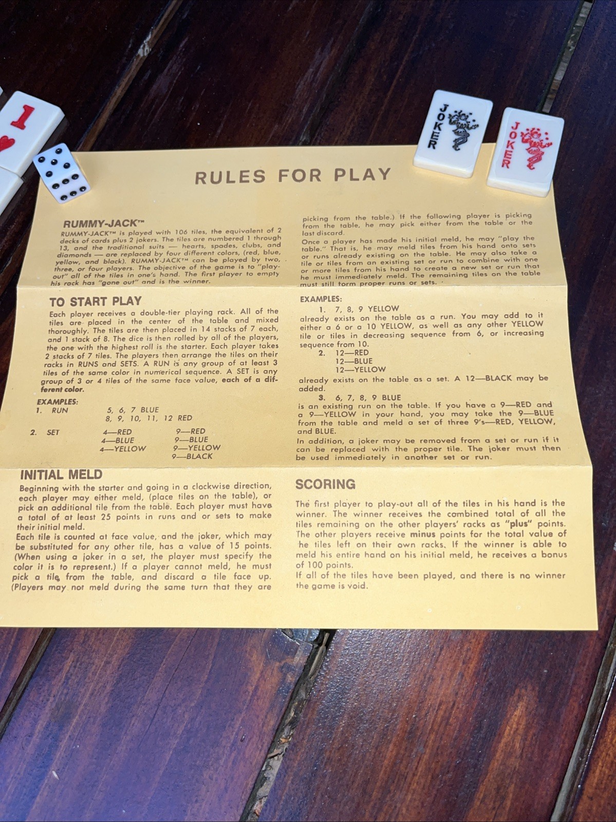 1970 Vintage Rummy Cube Game Faux Leather Case Complete Set