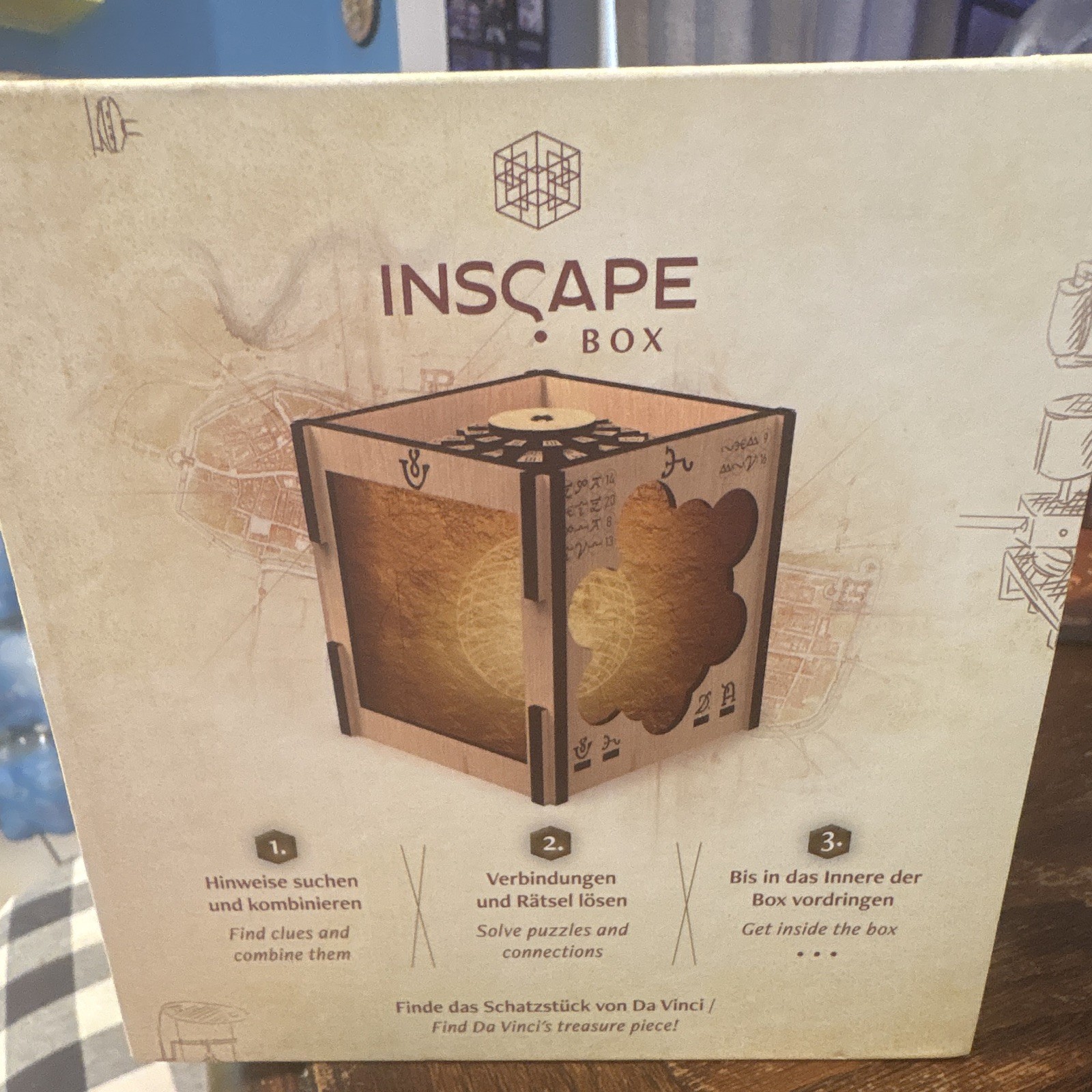 INSCAPE BOX Da Vinci’s Marvel Escape Room Box Game Puzzles 1+ Players 14+