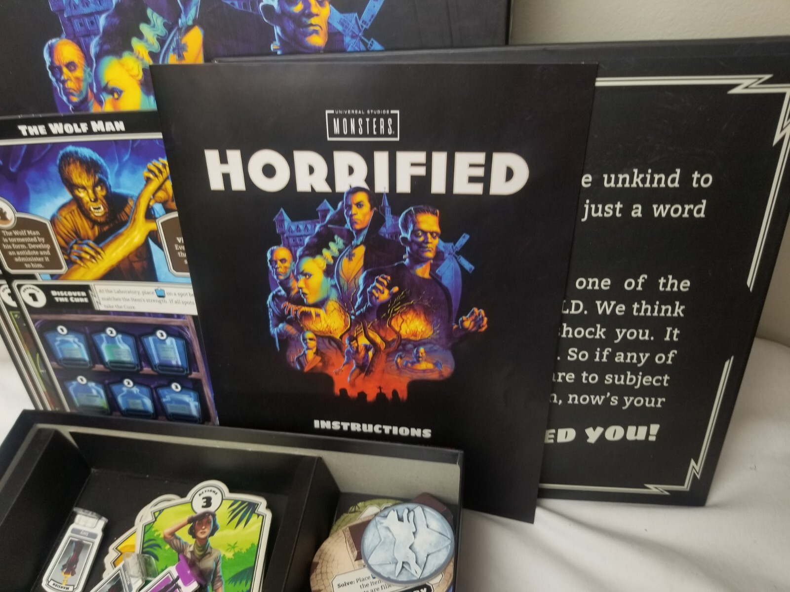 Universal Studios Monsters Horrified Board Game By Ravensburger 2019 Complete