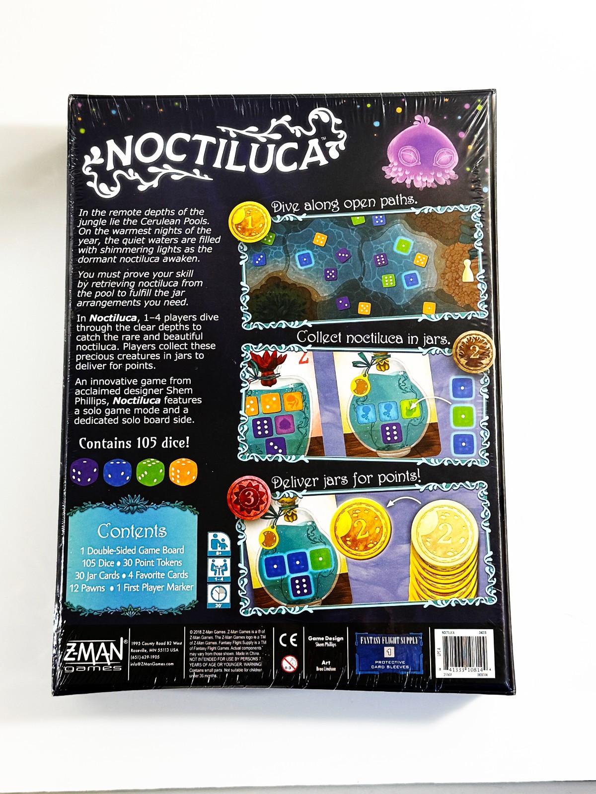 Noctiluca Shem Phillips Strategy Board Game Z-Man 1-4 Players NEW SEALED