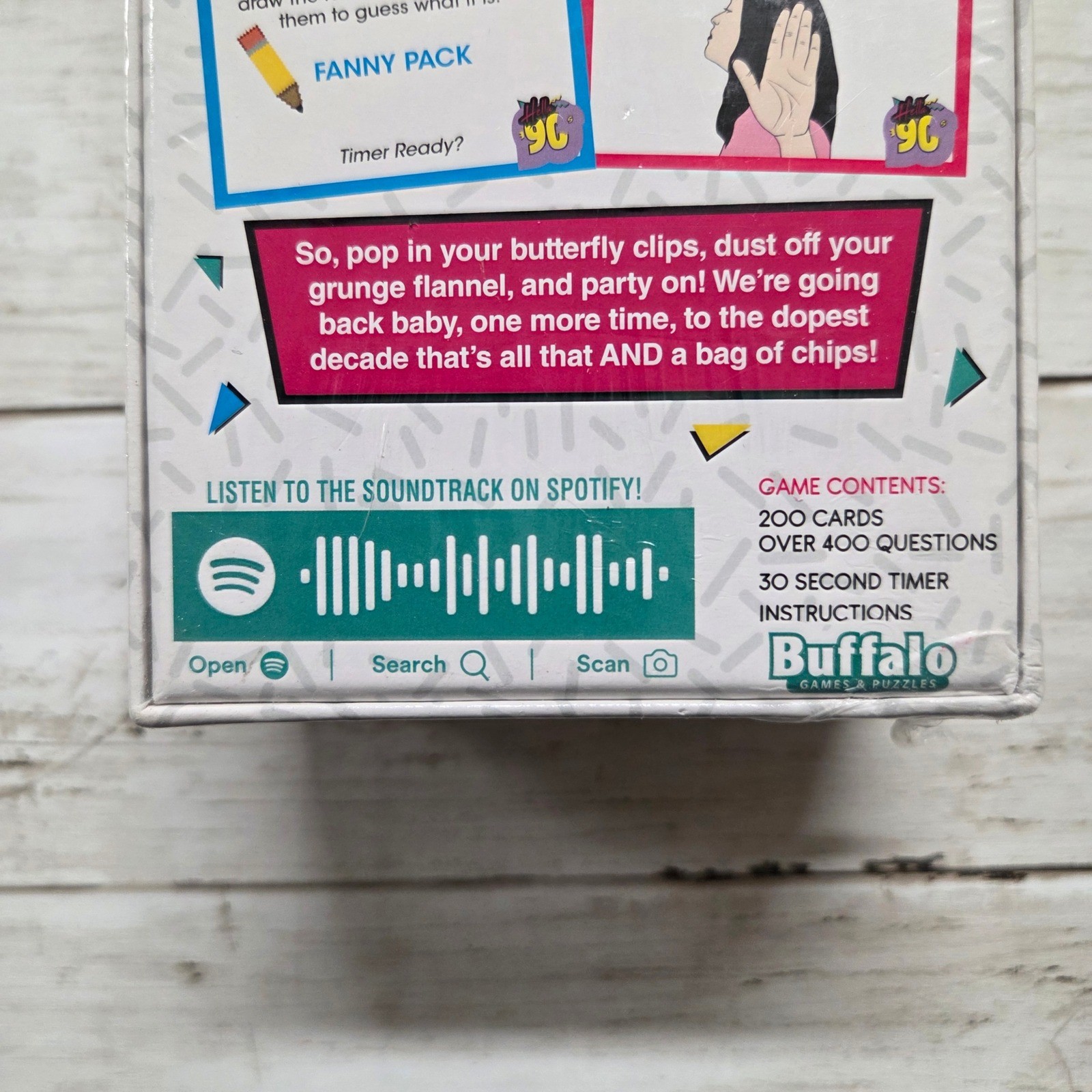 Buffalo Games Hella 90s Pop Culture Trivia Game New Sealed Retro Party Game