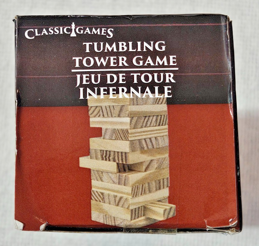 Classic Game Mini Wooden Blocks Tumbling Game 72 Pc Crafts Or Playing New Sealed