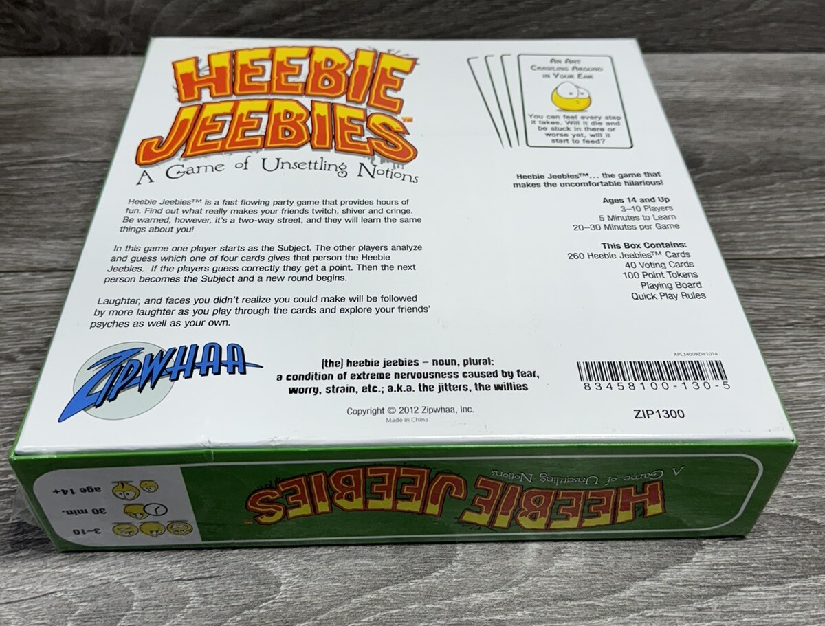 Heebie Jeebies A Game Of Unsettling Notions Ages 14 And Up Board Game