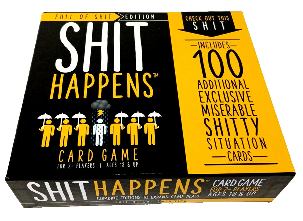 Sh!t Happens Card Game Full Of Sh!t Edition, 2+ Players Ages 18 Plus