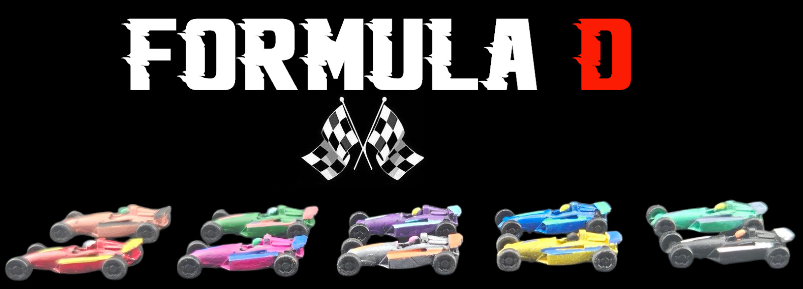 Formula D 10 painted miniature cars F1 / 10 cars F1 (20mm) painted