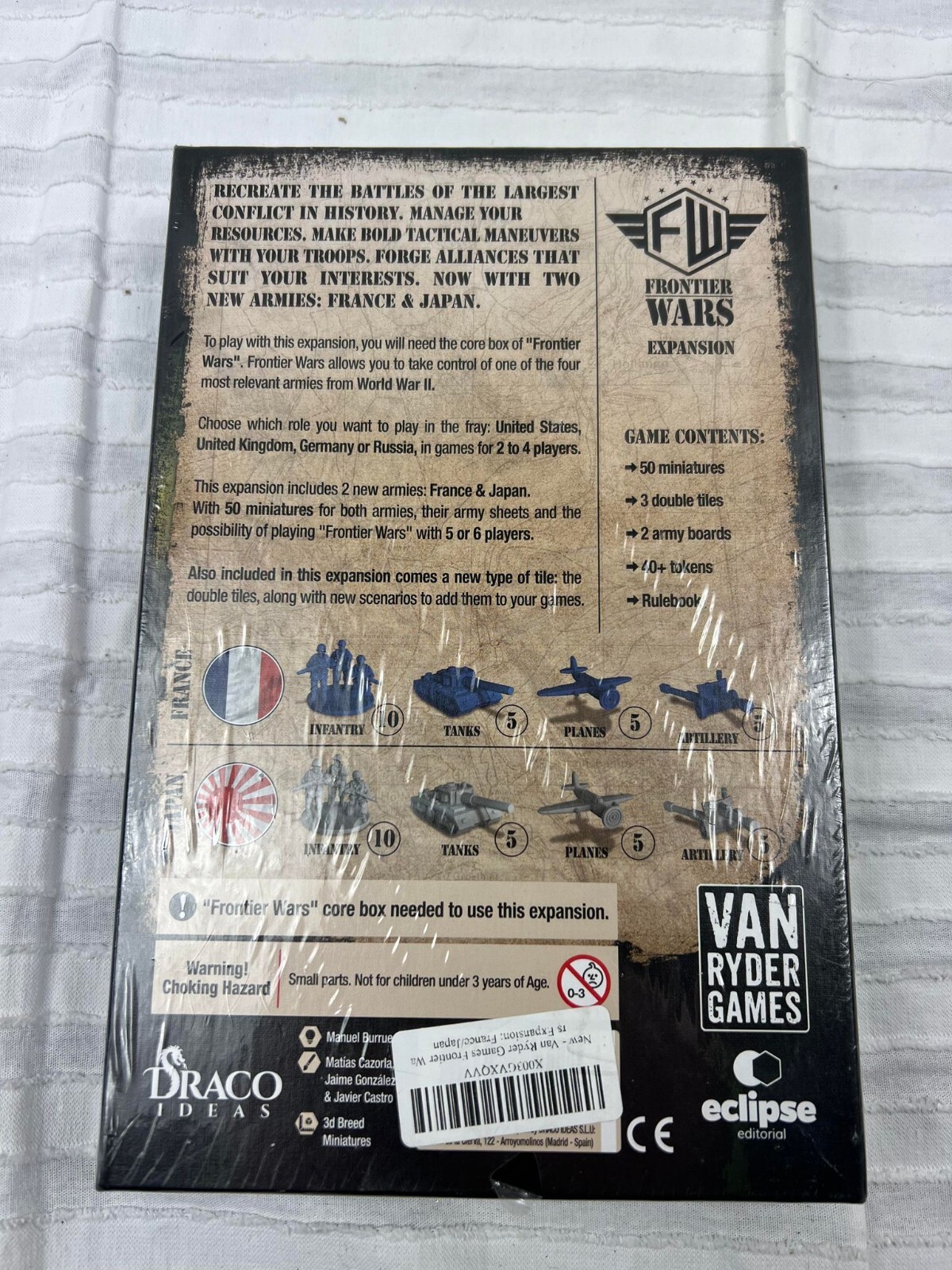 Eclipse Editorial Board Game Frontier Wars Expansion – France/Japan Box SW