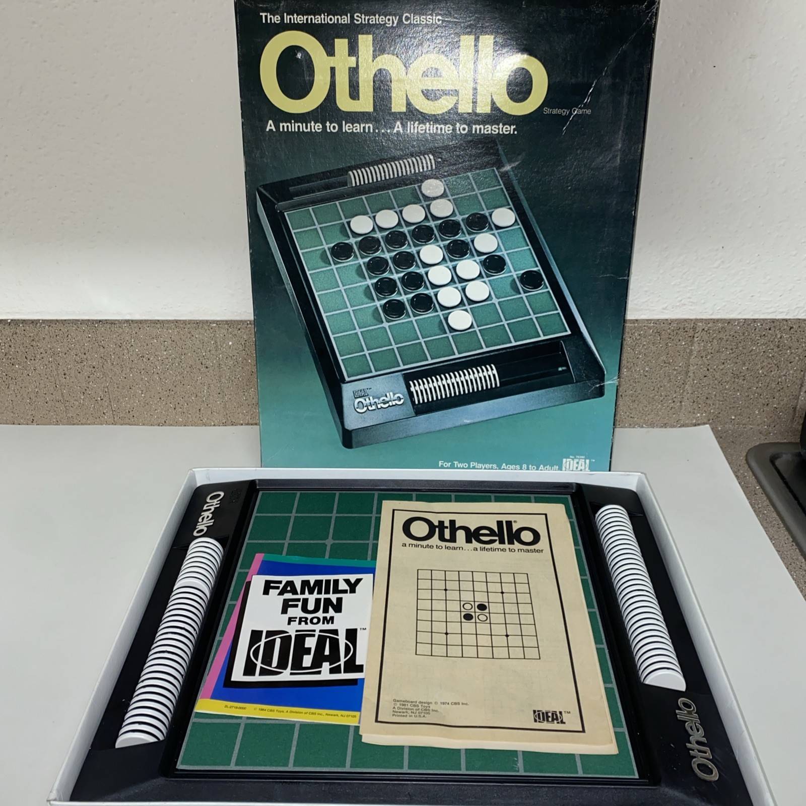 Othello 1984 & Overturn 1993 Board Games Strategy Vintage COMPLETE VG