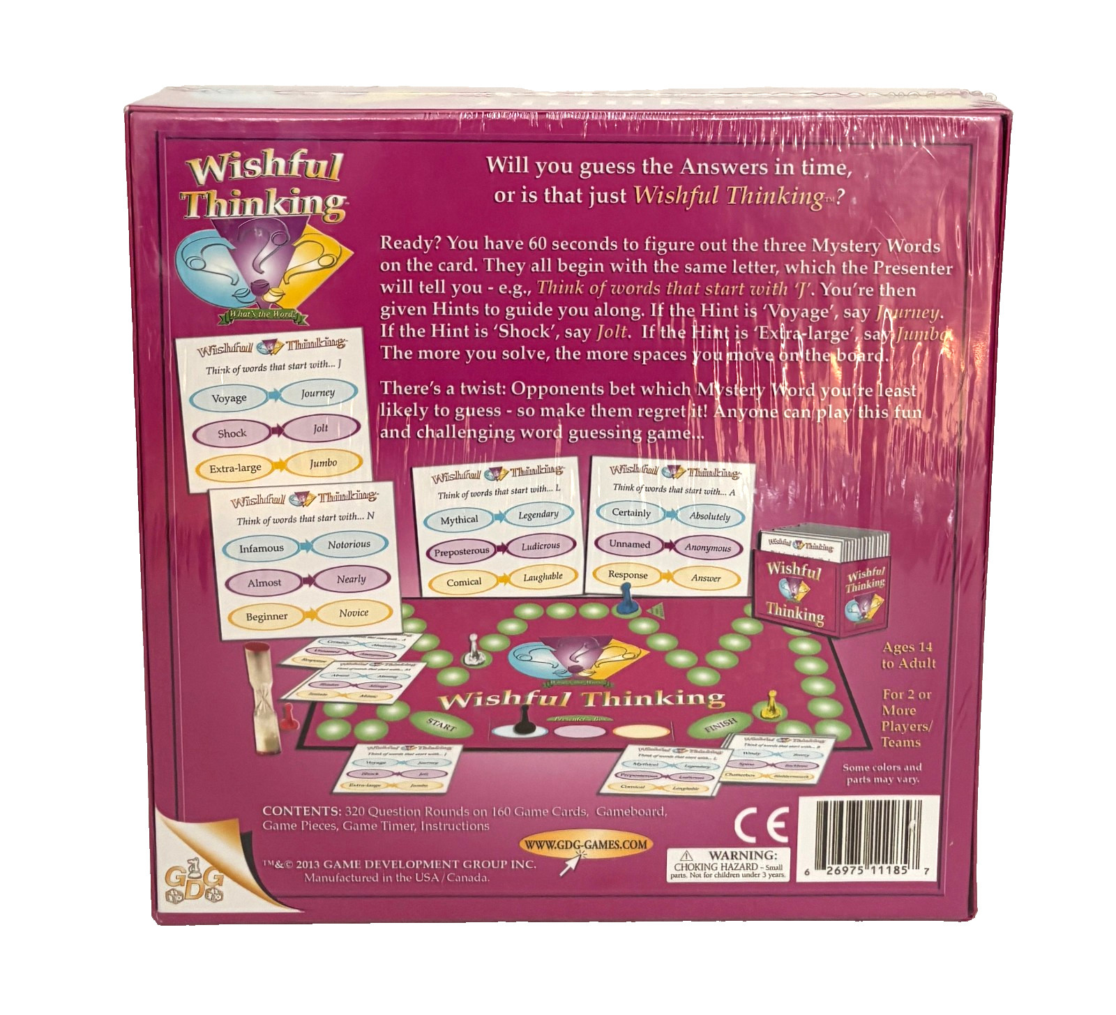 GDG Wishful Thinking 2013 Board Game Ages 14 to Adult, 2 or More Players, New