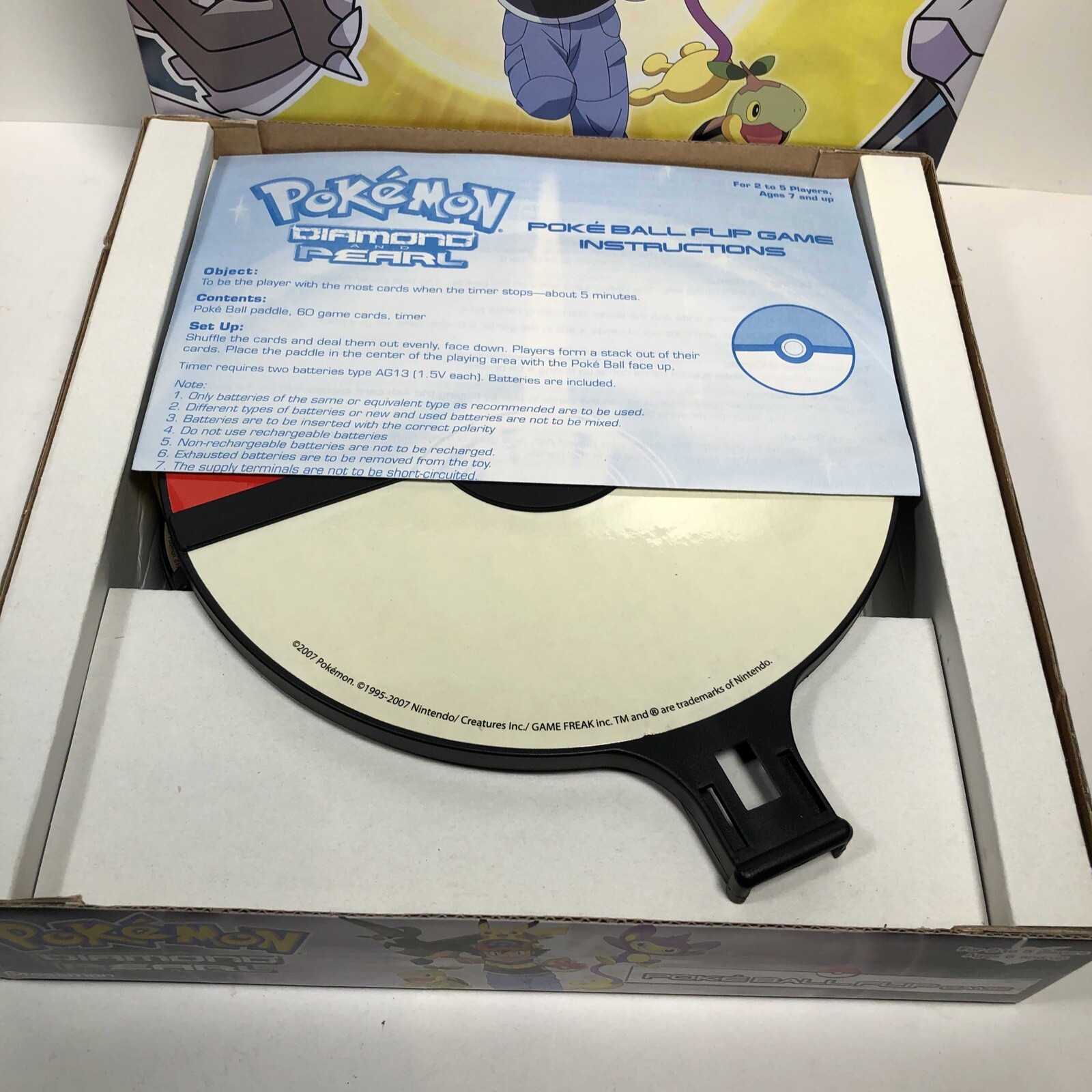 Pokemon Diamond & Pearl PokeBall Flip Game 2007 Complete