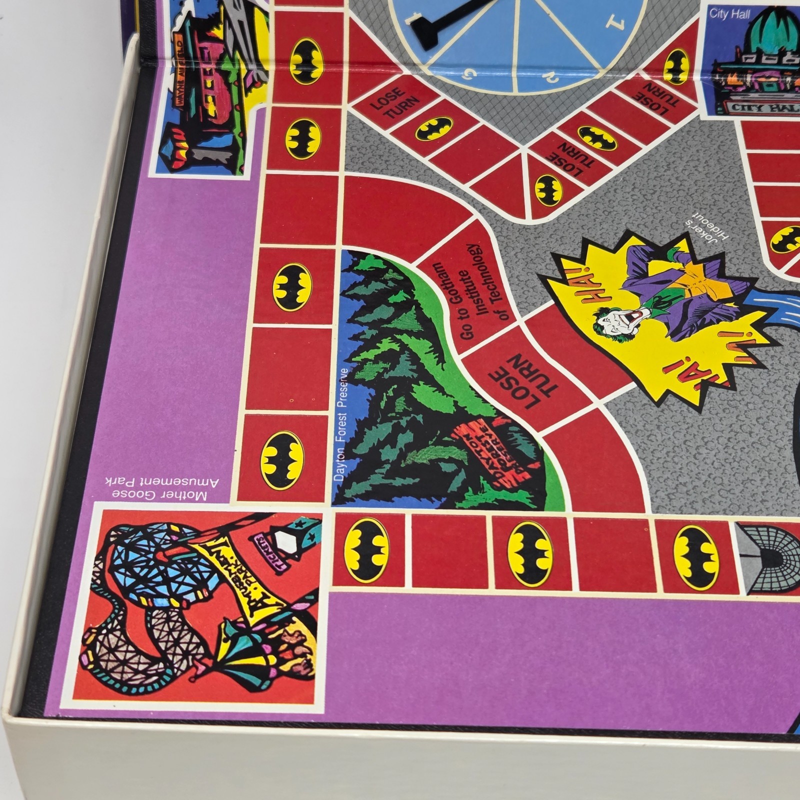 VINTAGE 1989 THE BATMAN GAME 50TH ANNIVERSARY BOARD GAME 100% COMPLETE DC COMICS