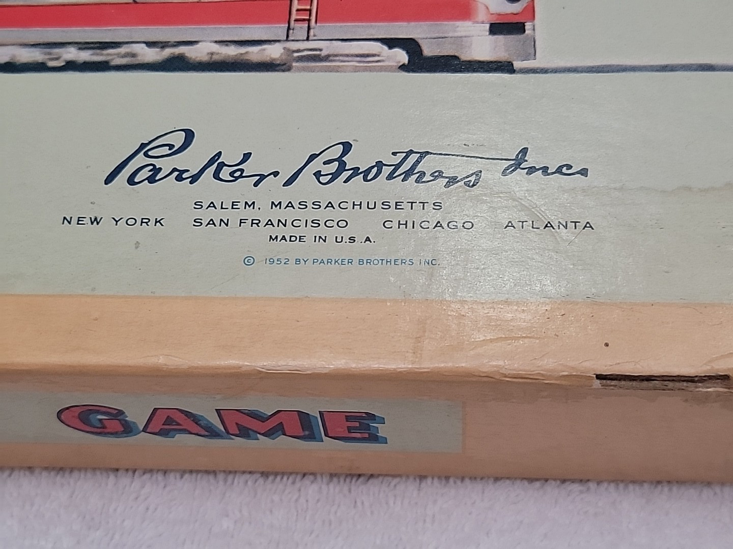 Across the Continent The United States Game by Parker Brothers 1952 Locomotive