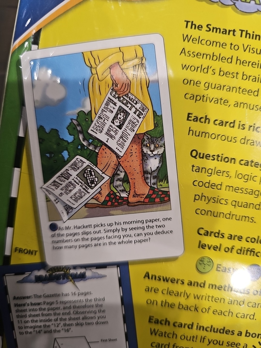 Visual Brain Storms The Smart Thinking Game Brain Teasers New Sealed